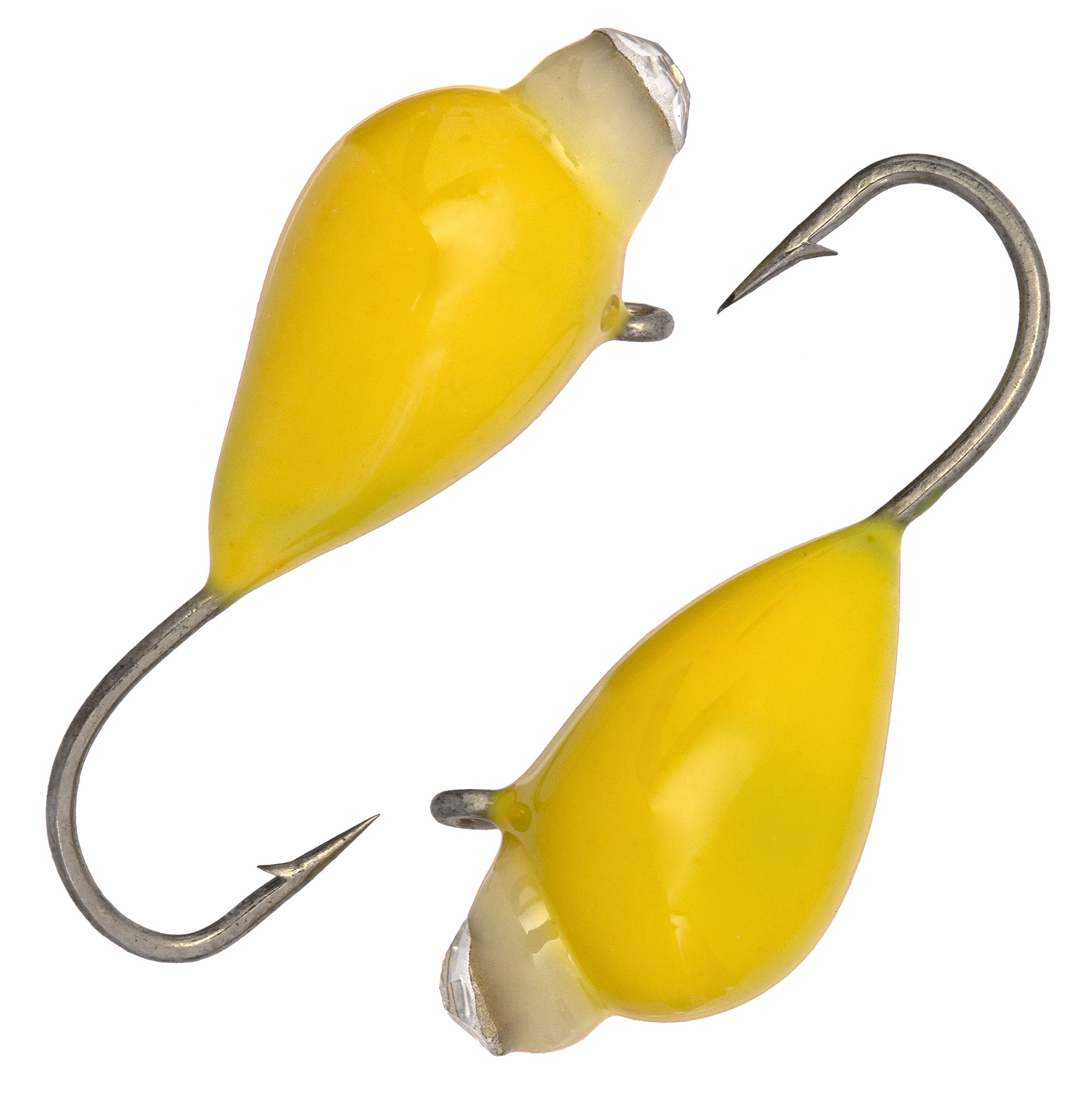 Капля с ушком d 3,0 мм, вес 0,5 гр, обмазка с камнем желтая /10 шт/