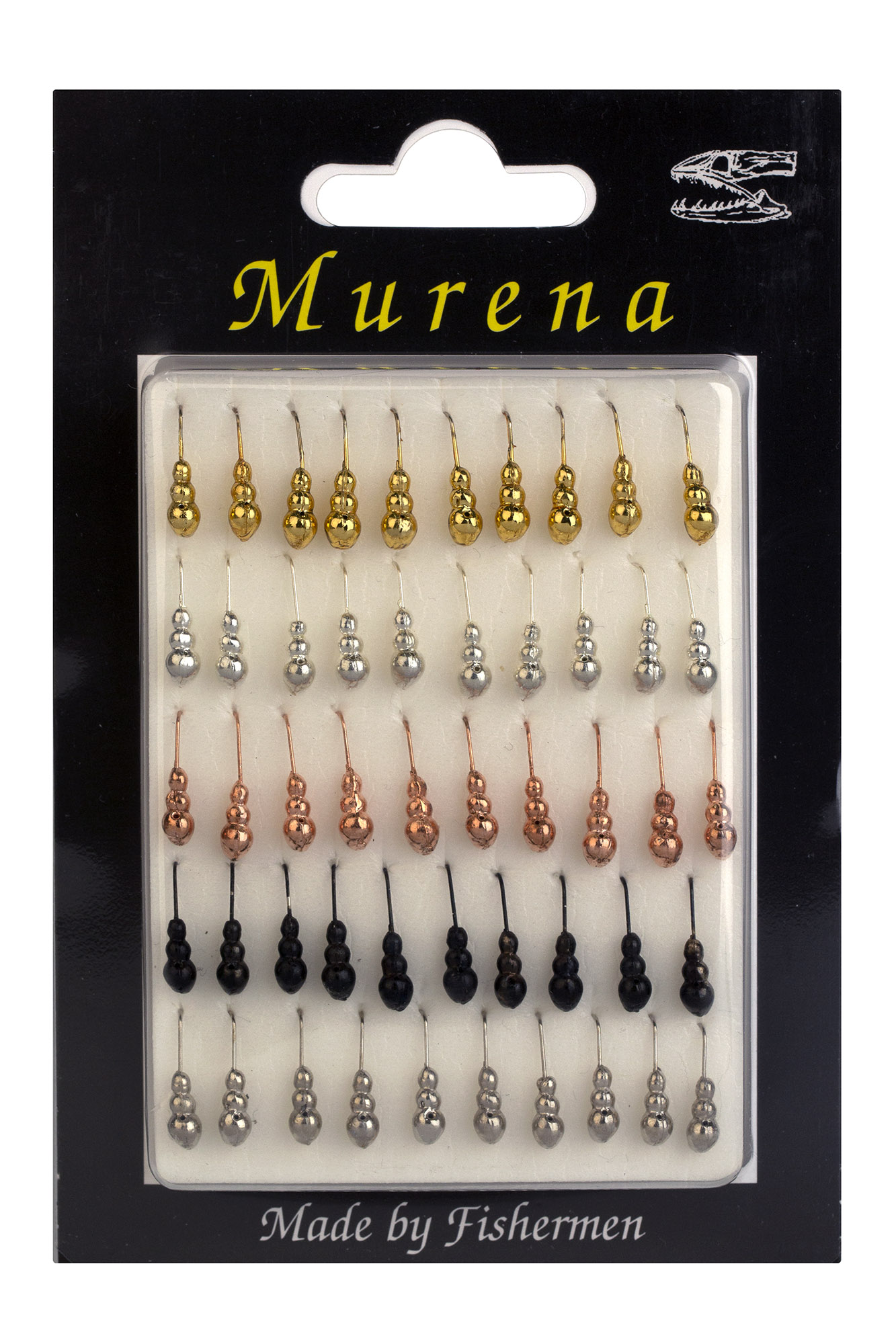 Мормышка особая  муравей с отв. диам. 7/1 с фосф пяткой набор (уп.50шт)