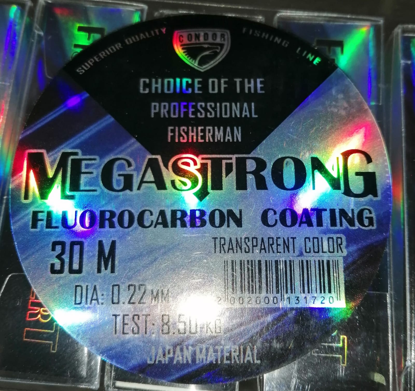 Леска CONDOR Megastrong Fluocarbon Coating d-0,10 мм, L-30 м, разрывная нагрузка 1,85 кг (10 шт)