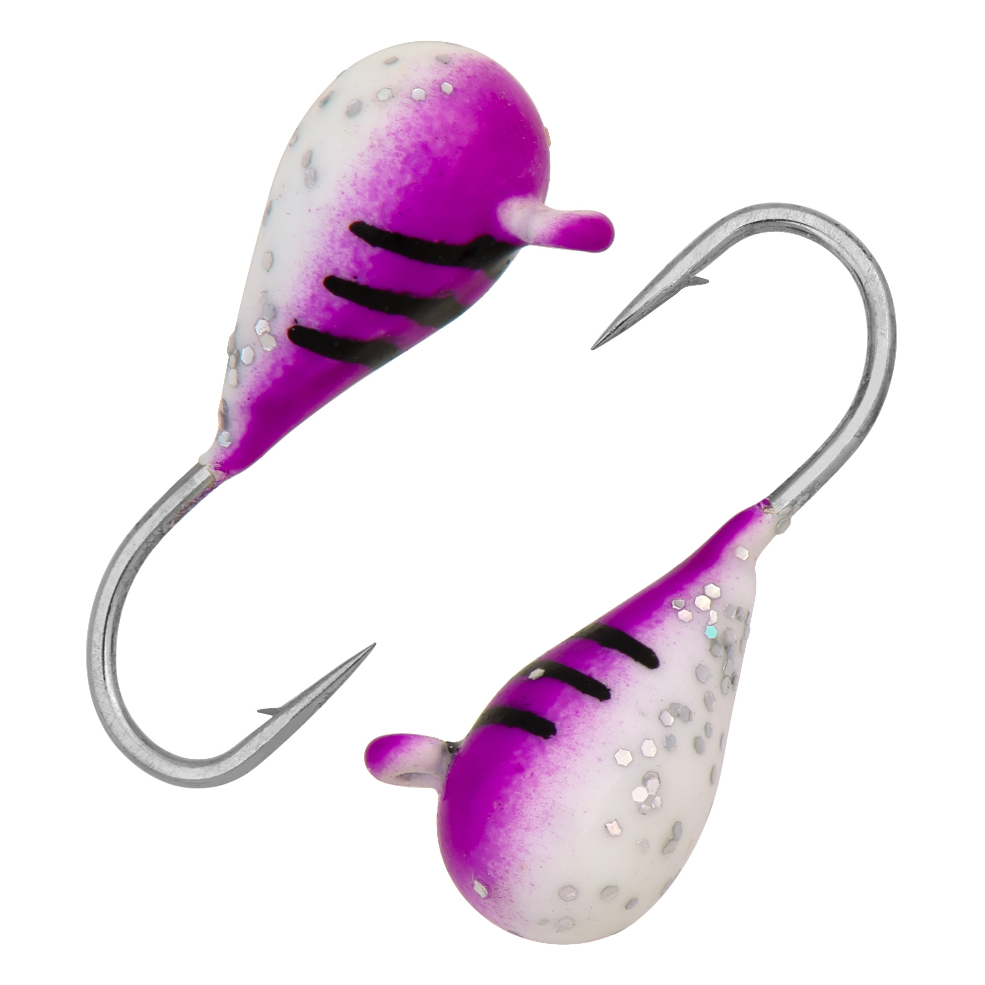 Капля с ушком d 4,0 мм, вес 1.1 гр, окраска фиолетовый-серебристый с блестками /10 шт/