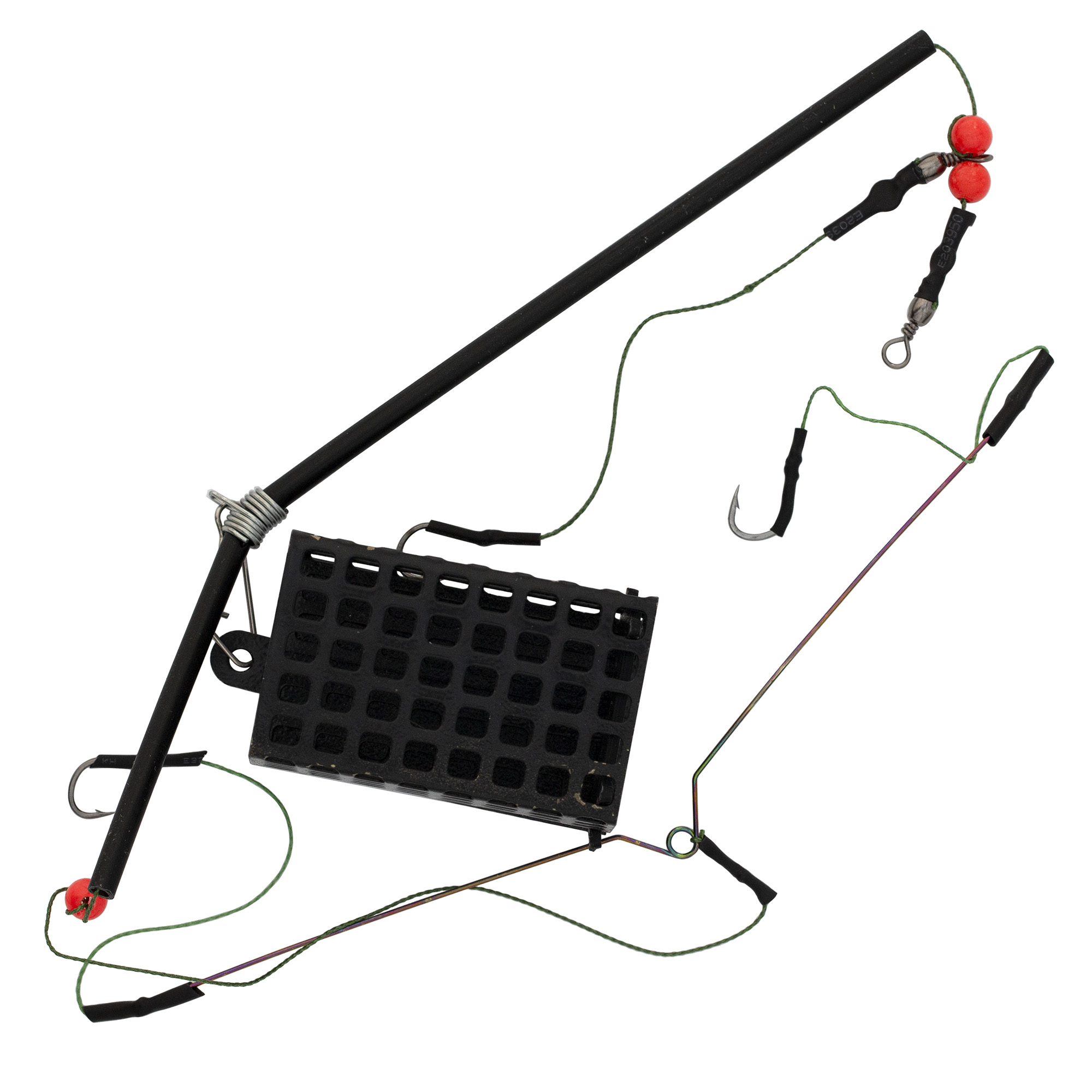 Монтаж донный с металлической  кормушкой, вес 120 гр.