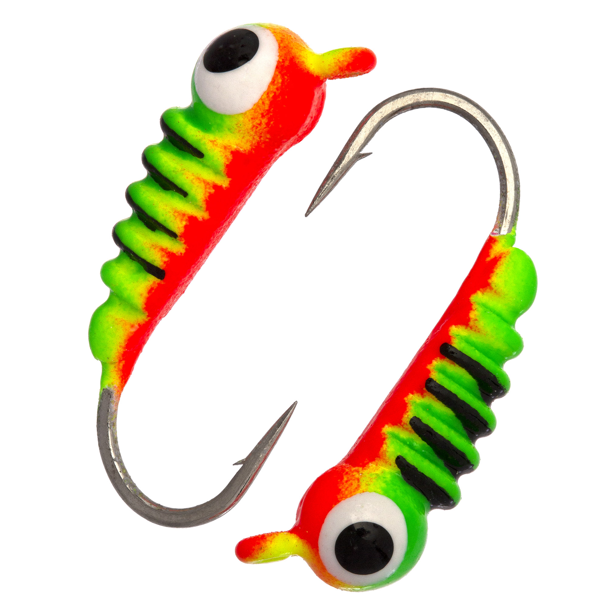 Куколка размер XL, вес 1.0 гр, окраска салатовая с полосками +красная /10 шт/