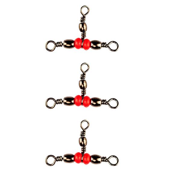 Вертлюг тройной с бус. 90 град. Barrel Triple Swivels Style,цвет Black Nikel, размер 10x12, (25шт.)