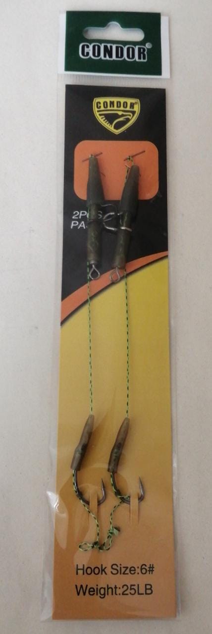 Поводок карповый оснащенный с вертлюгом, крючок №6, 2 шт/уп (10 уп) Поводок карповый оснащенный с вертлюгом, крючок №6, 2 шт/уп (10 уп)