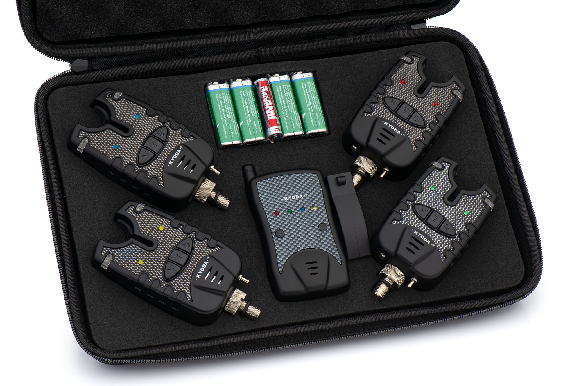 Комплект сигнализаторов поклёвки KYODA (пейджер + 4 сигнализатора) YL-2-4