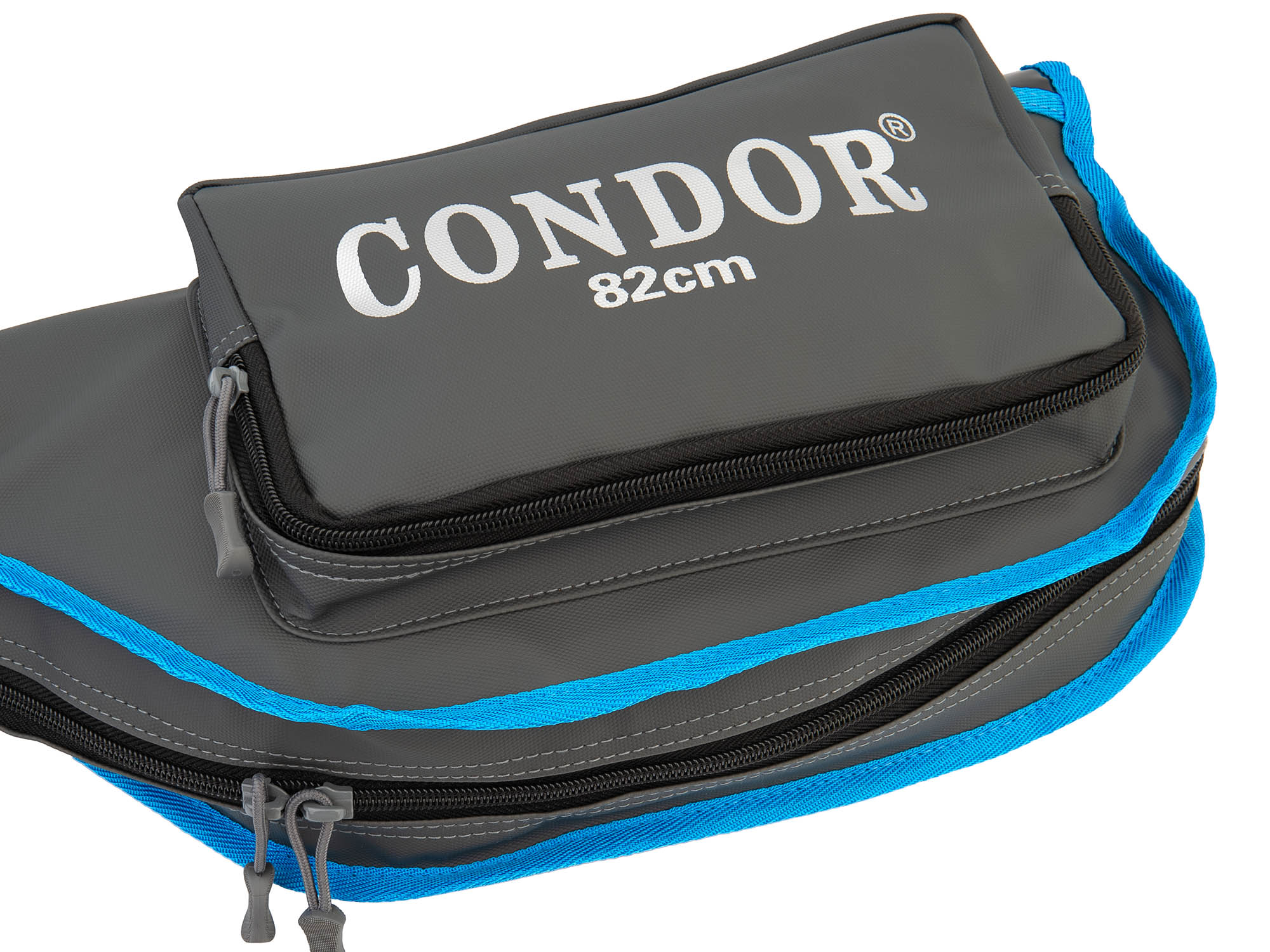 Чехол для зимних удочек "Condor" L-82, жёсткий, цвет серый с синим кантом Чехол для зимних удочек "Condor" L-82, жёсткий, цвет серый с синим кантом