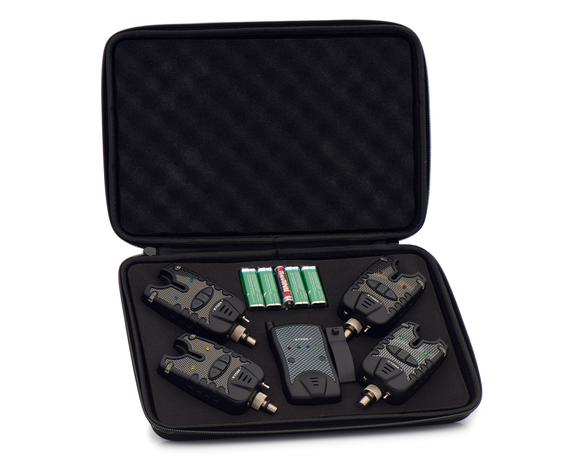 Комплект сигнализаторов поклёвки KYODA (пейджер + 4 сигнализатора) YL-2-4 Комплект сигнализаторов поклёвки KYODA (пейджер + 4 сигнализатора) YL-2-4