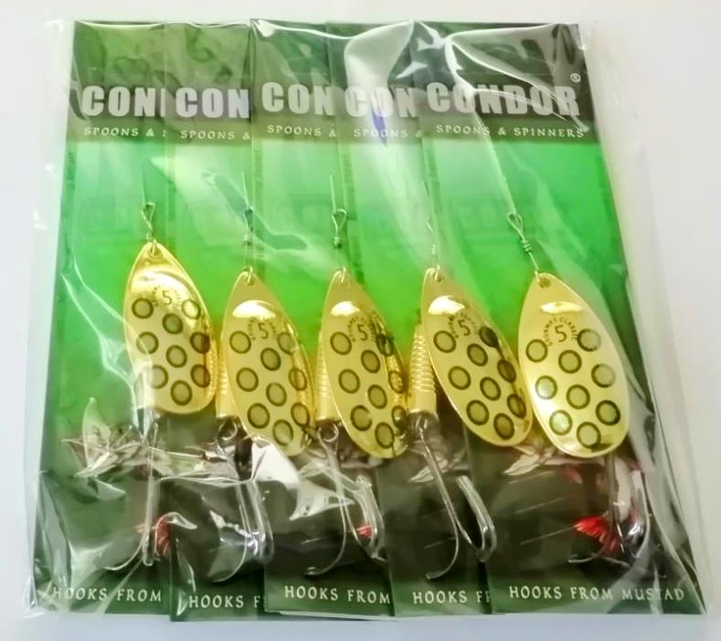 Блесна вращающаяся Condor Gourmet Classic размер 5, вес 12,0 гр, цвет 516 (5шт)