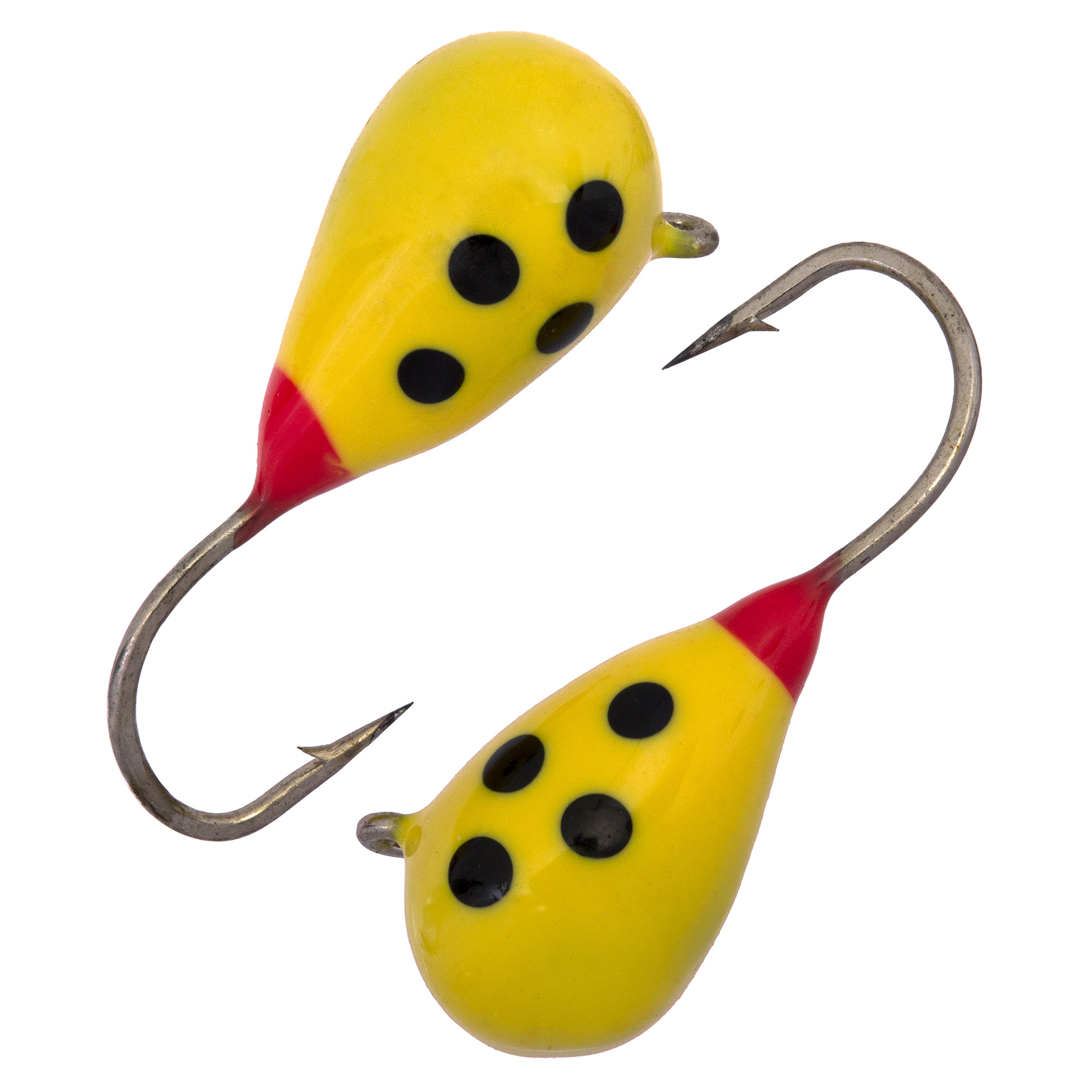 Капля с ушком d 5,5 мм, вес 2,5 гр, обмазка желтая с точками /10 шт/