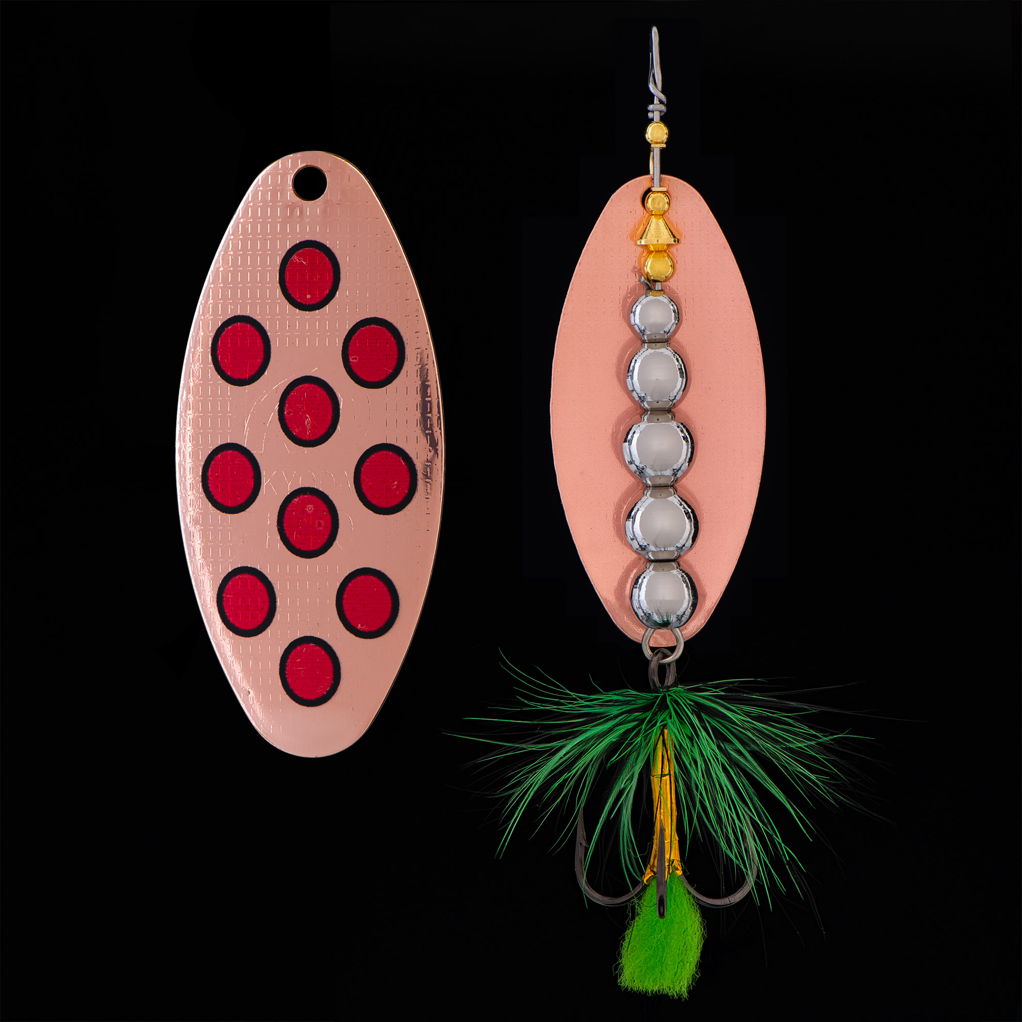 Блесна KYODA  в индивидуальной упаковке, вращающаяся, размер 4, вес 25,0 гр, цвет 514