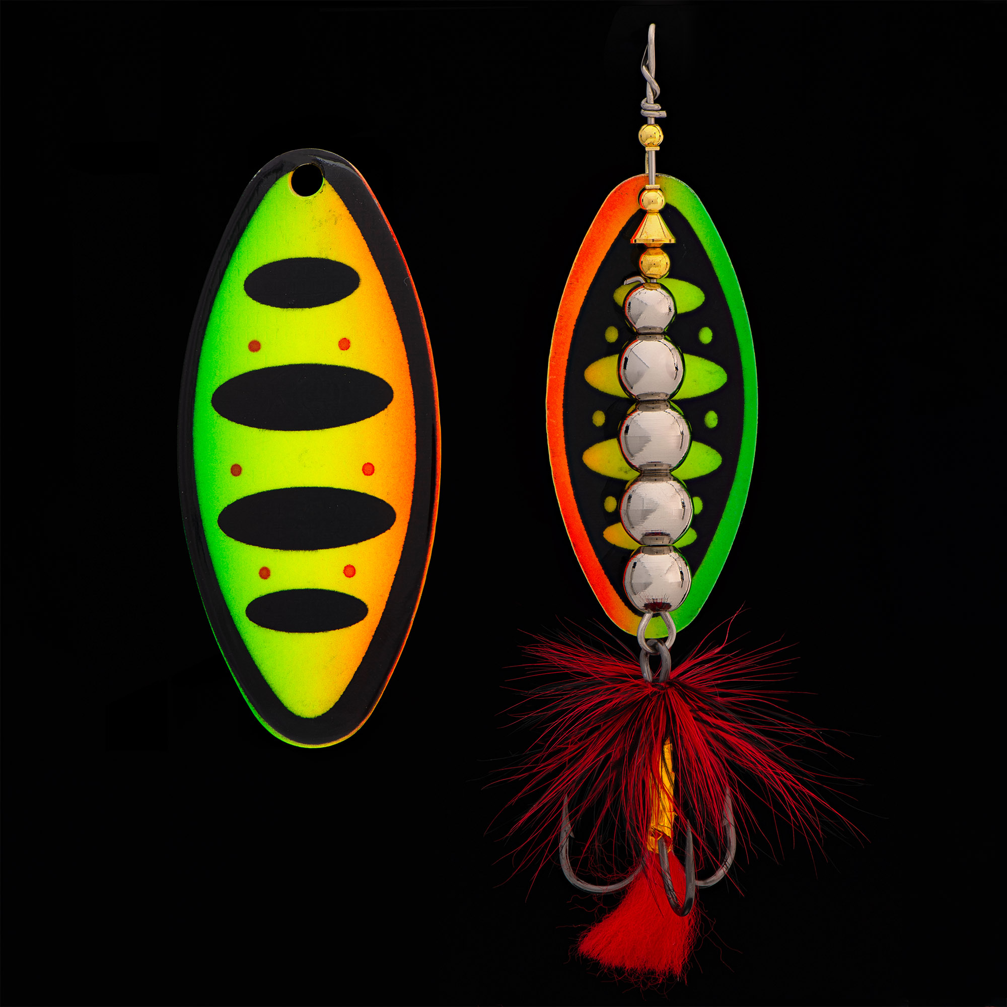 Блесна KYODA  в индивидуальной упаковке, вращающаяся, размер 4, вес 25,0 гр, цвет 010