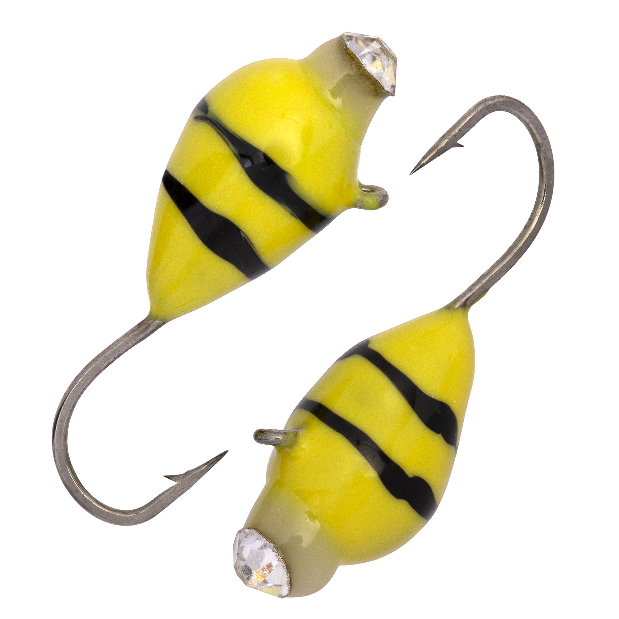 Капля с ушком d 3,0 мм, вес 0,5 гр, обмазка с камнем желтая-винт /10 шт/