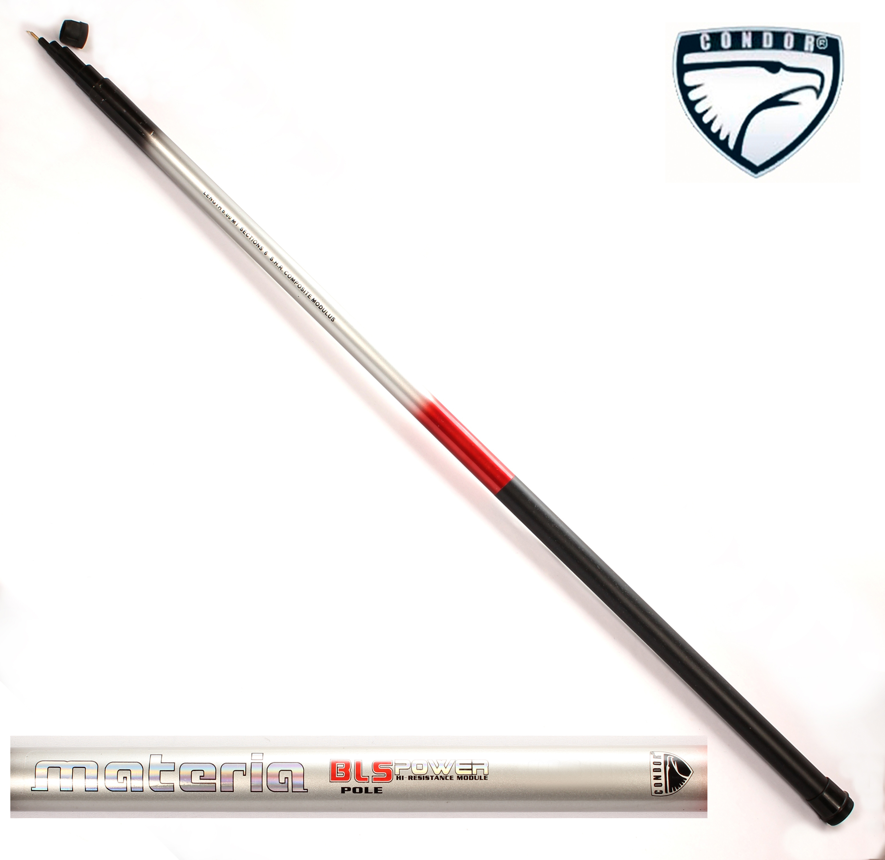 Удилище Condor Materia, длина 3 м, стеклопластик, без колец