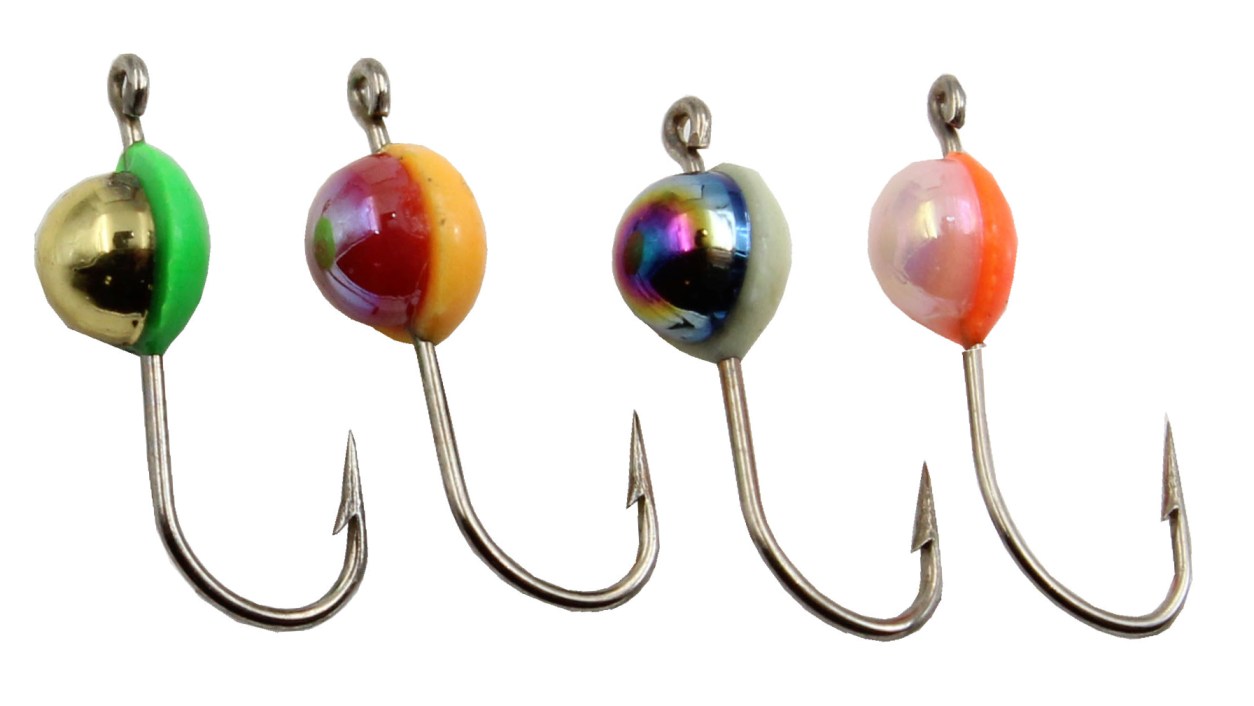 Мормышка паяная  ТИП-41 камень+перл на фосфоре ф-4 мм, крючок Mustad /40 шт/