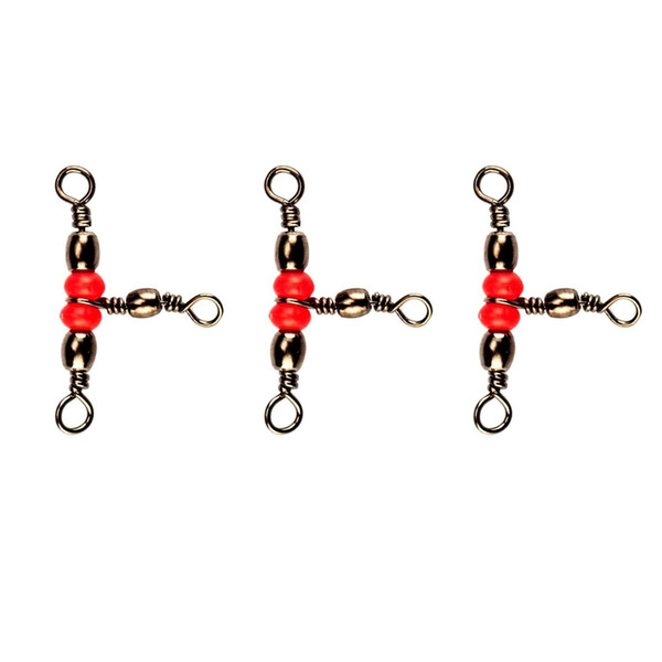 Вертлюг тройной с бус. 90 град. Barrel Triple Swivels Style, цвет Black Nikel, размер 5x7, (25шт.)