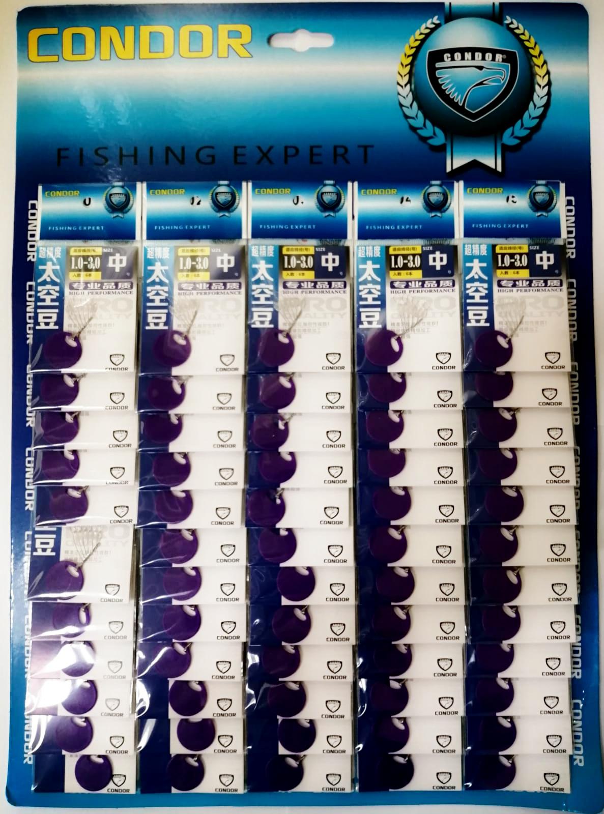 Стопор силиконовый CONDOR, 1,0-3,0, лист 60 пакетов (6 шт/пакет), цвет прозрачный