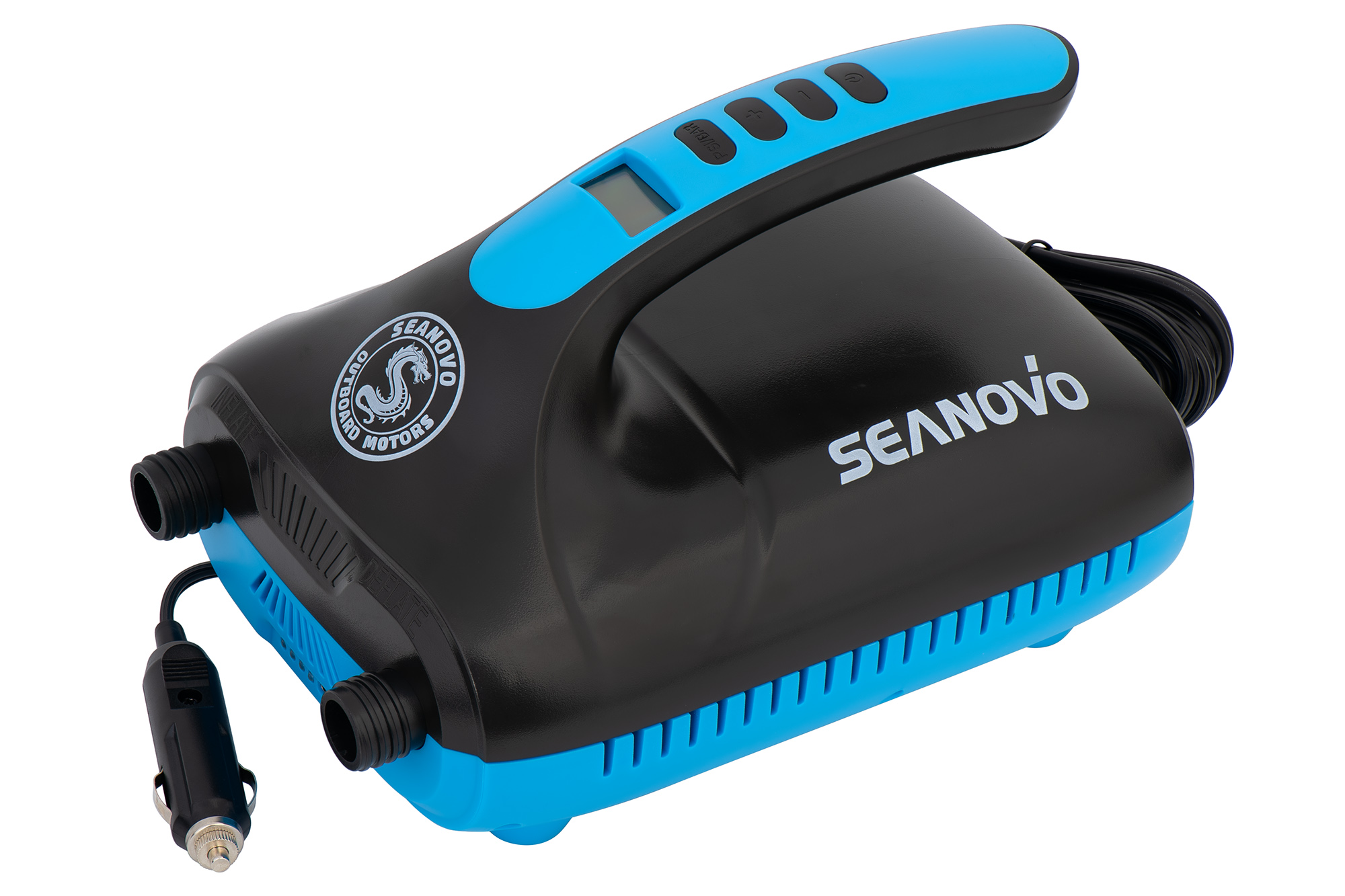 Насос аккумуляторный двухступенчатый HT-888А Seanovo для лодок ПВХ (0,34-1,38 атм)