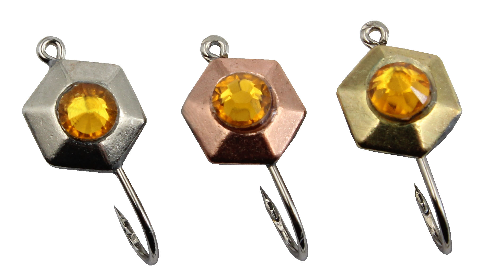 Мормышка паяная  ТИП-35 шестигранник с камнем, крючок Mustad /45 шт/