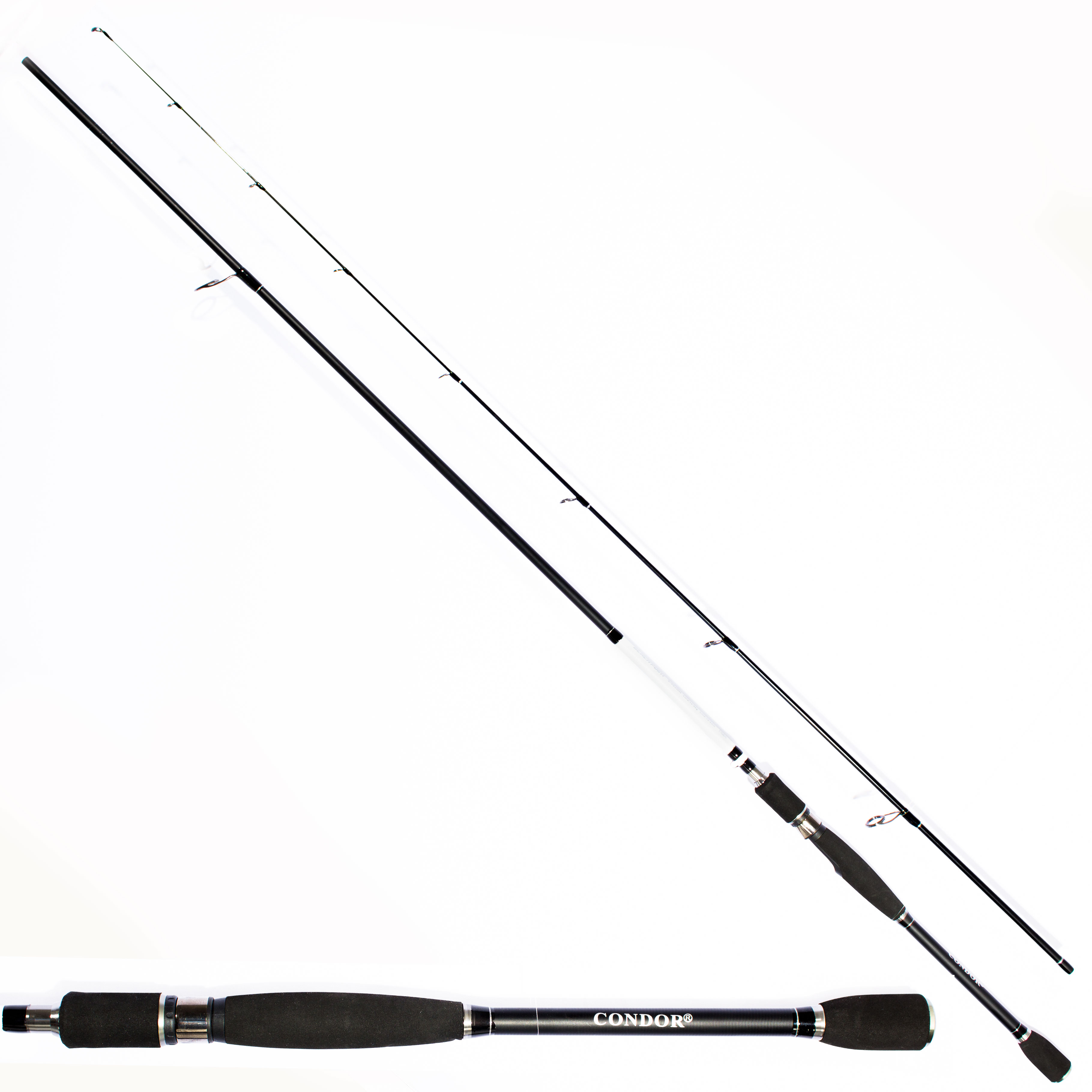 Спиннинг Condor Black Point длина 2,48 м, тест 15-50 гр, carbon IM-8, штекер
