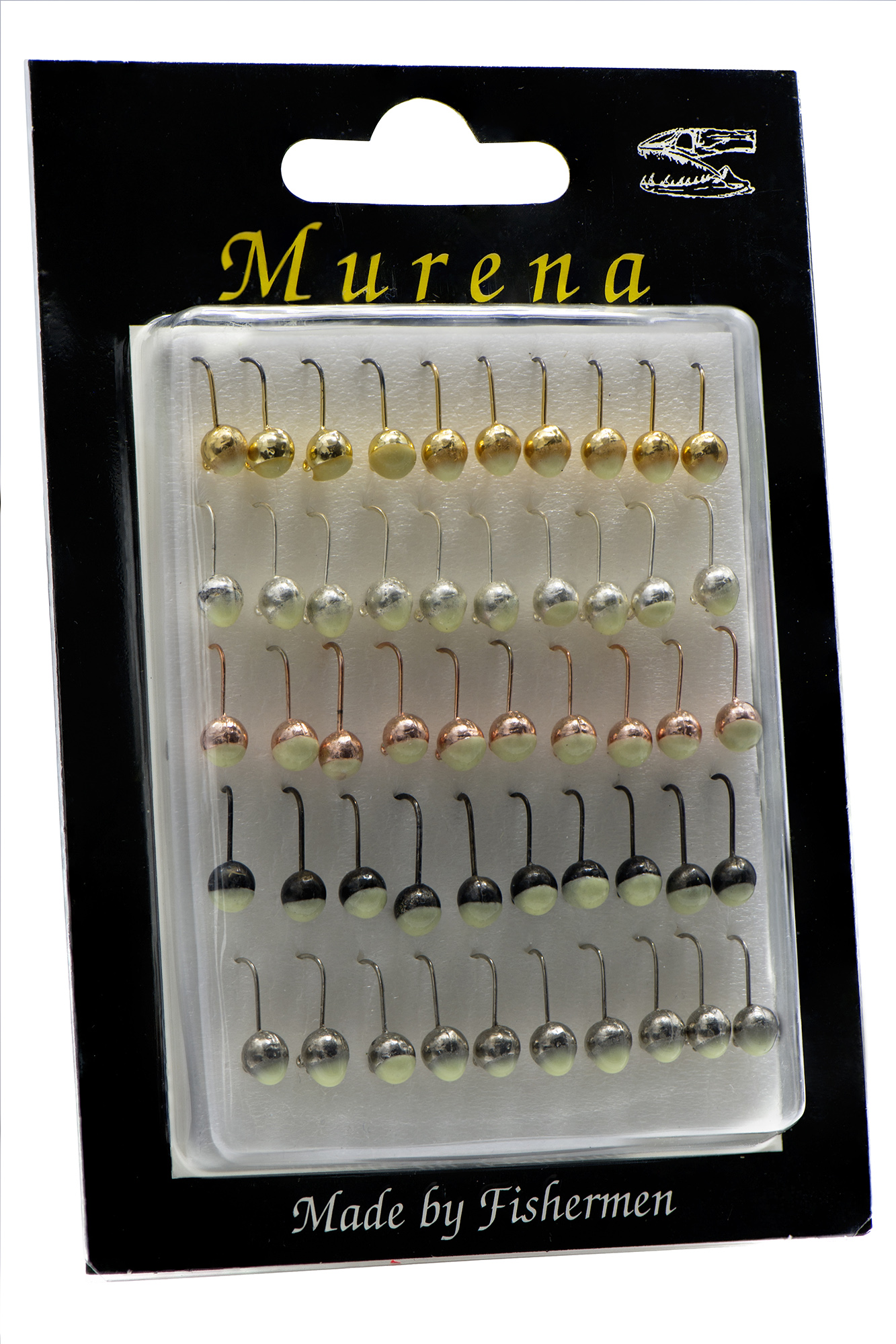 Мормышка особая  шар с ушк. диам.  6/1 с фосф. пяткой набор (уп.50шт)