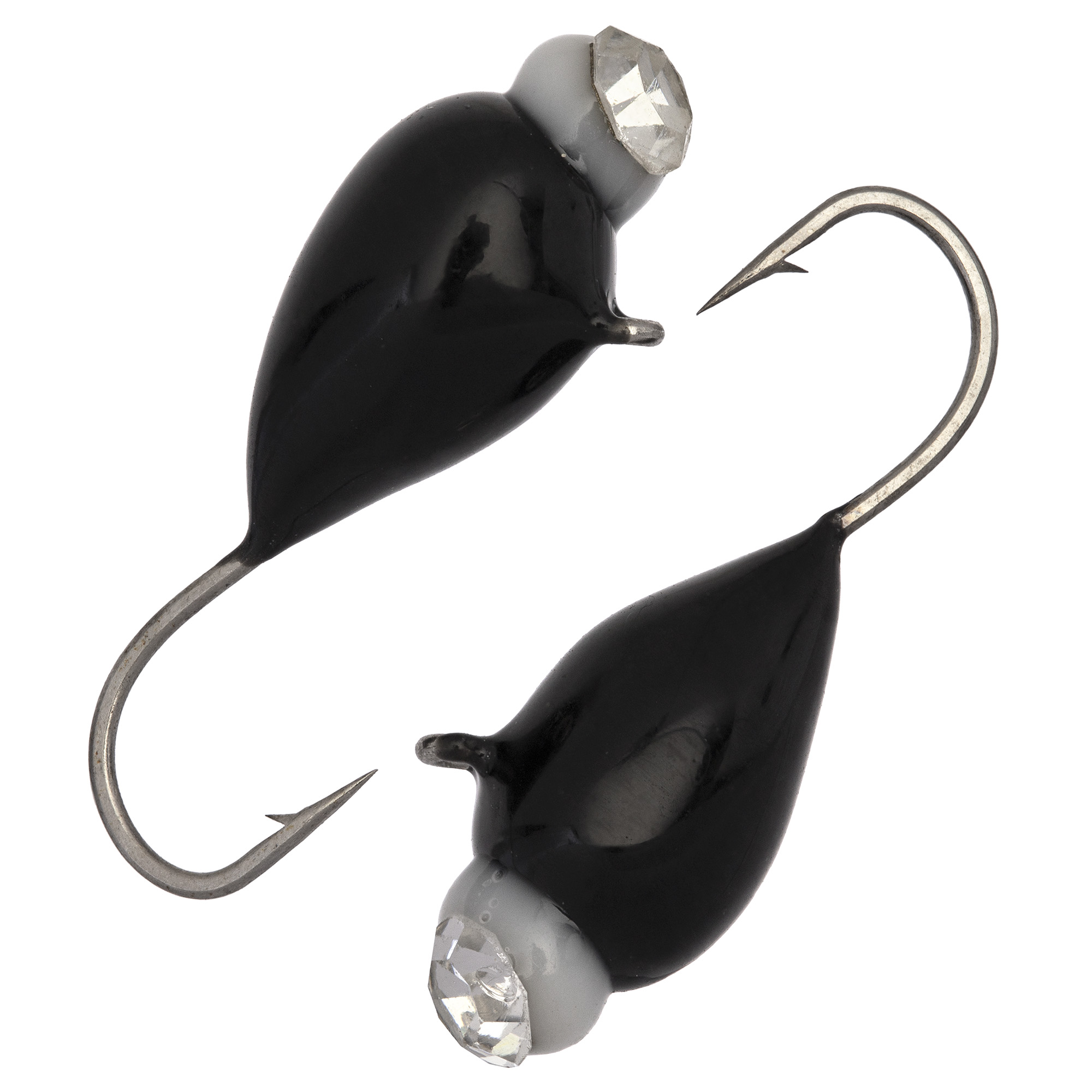 Капля с ушком d 4,0 мм, вес 1,1 гр, обмазка с камнем черная /10 шт/