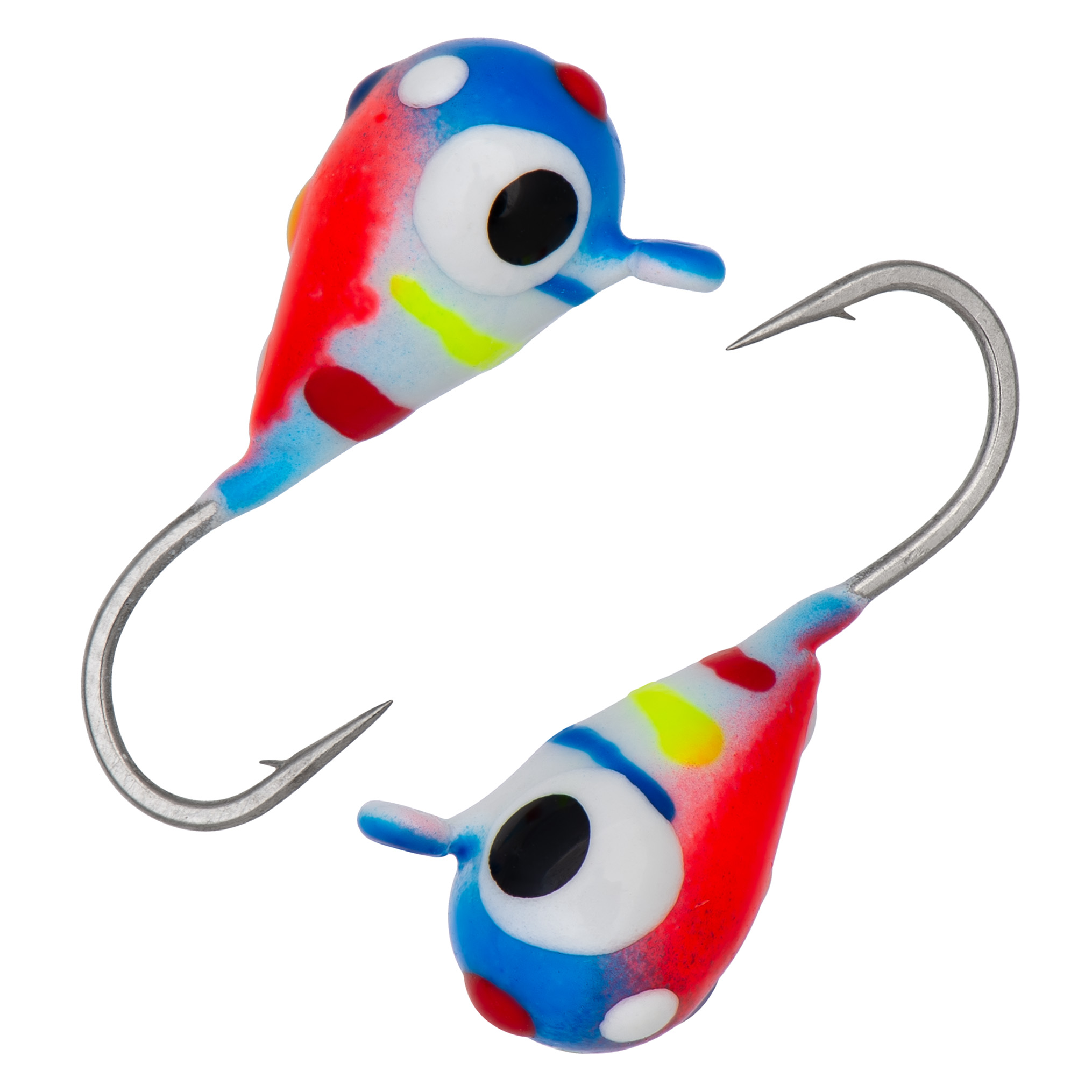 Капля с ушком d 4,0 мм, вес 1,04 гр, цвет малек красно-сине-белый с разноцветными пол. и точ/10 шт/