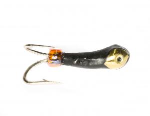 Коза-уралка, перевертыш, с коронкой, 4,0  мм, золото (15 шт)