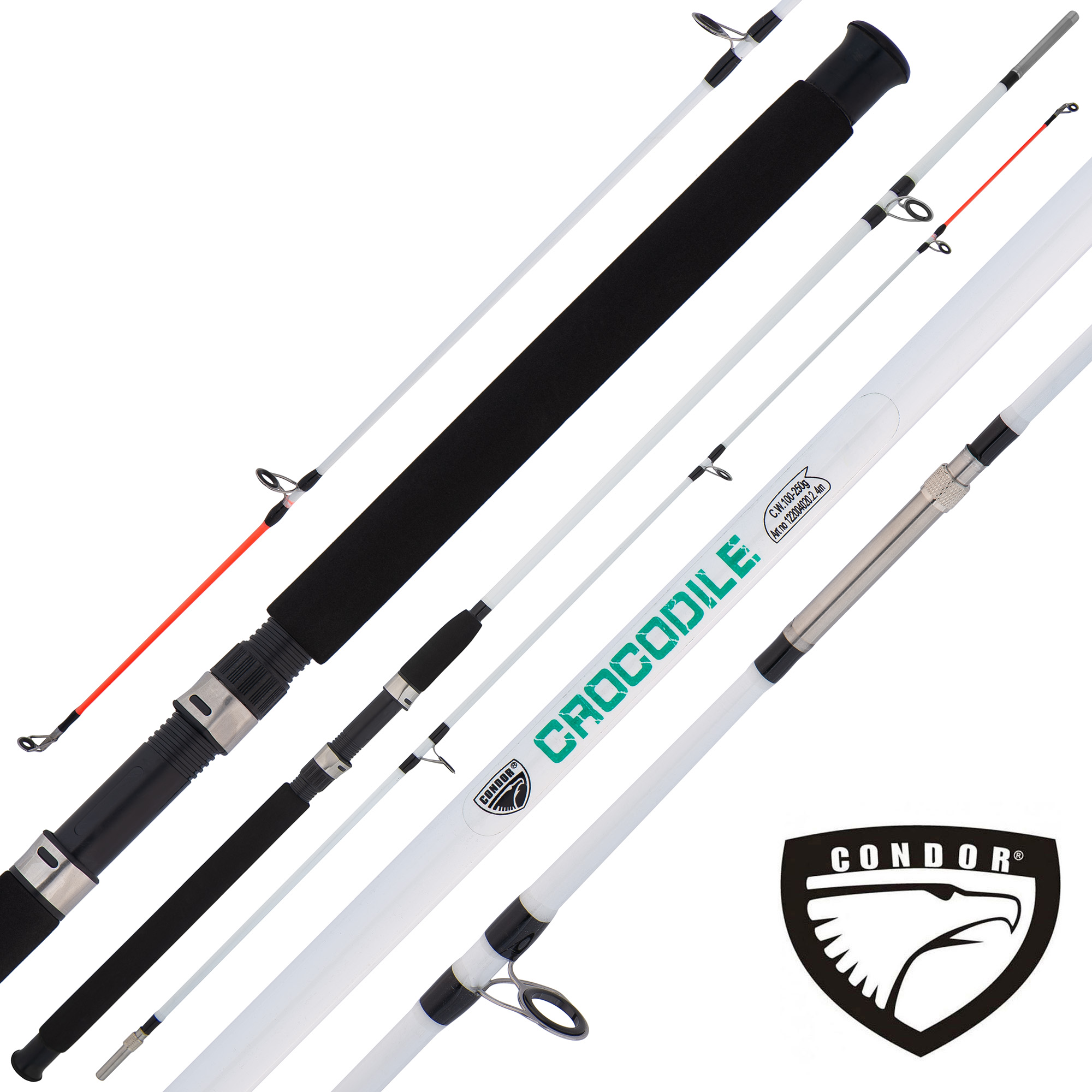 Спиннинг Condor Crocodile длина 2,40 м, тест 100-250 гр, стеклопластик, штекер