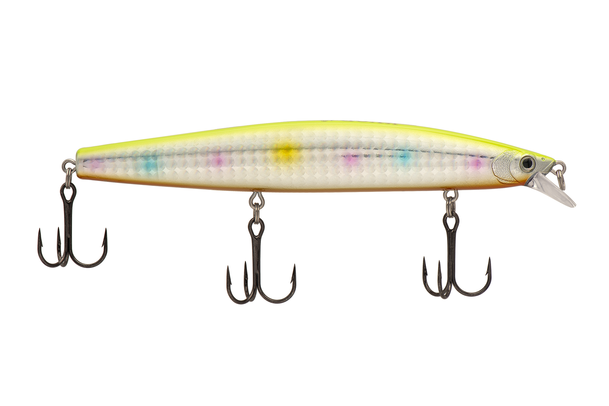 Воблер KYODA Spotlight Minnow-125F, длина 12,5 см, вес 22 гр, цвет P276-1, заглубление 0,5-0,8 м.