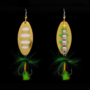 Блесна KYODA  в индивидуальной упаковке, вращающаяся, размер 5, вес 38,0 гр, цвет 004