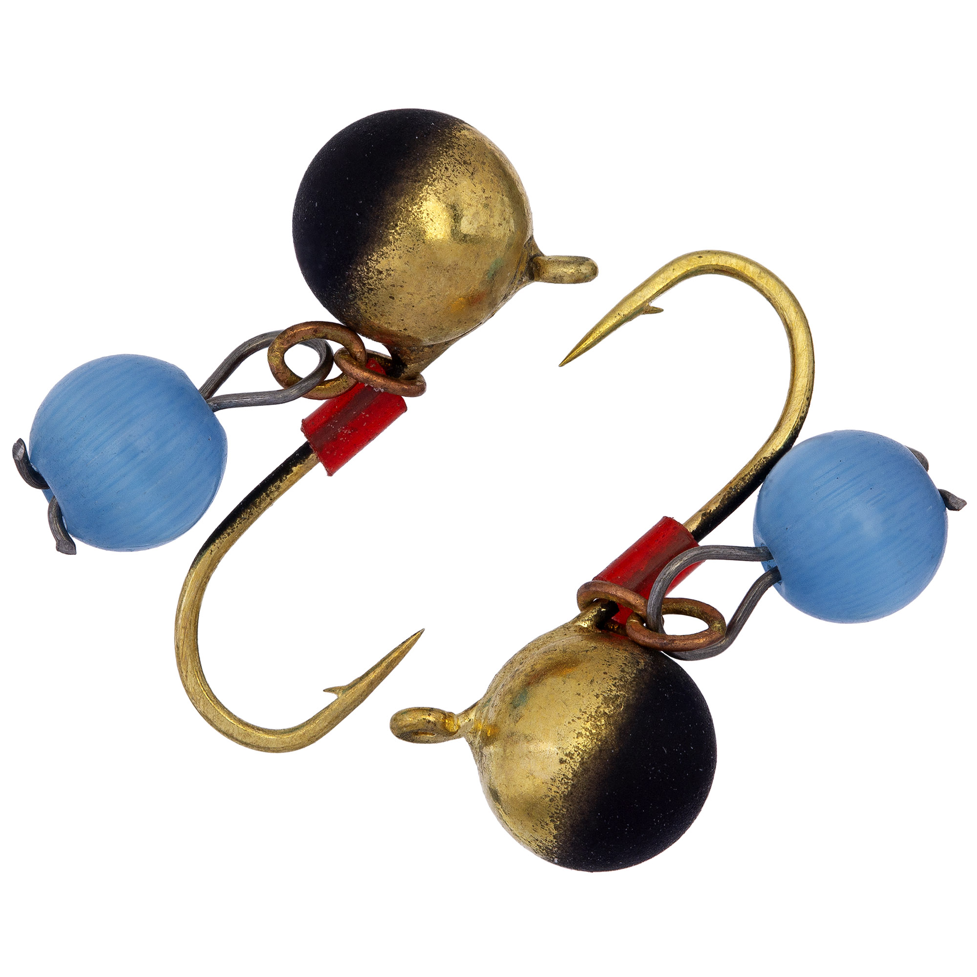 Дробинка с ушком d 3,0 мм, вес 0,3 гр, безмотылка золото черная Кошачий глаз /10 шт/