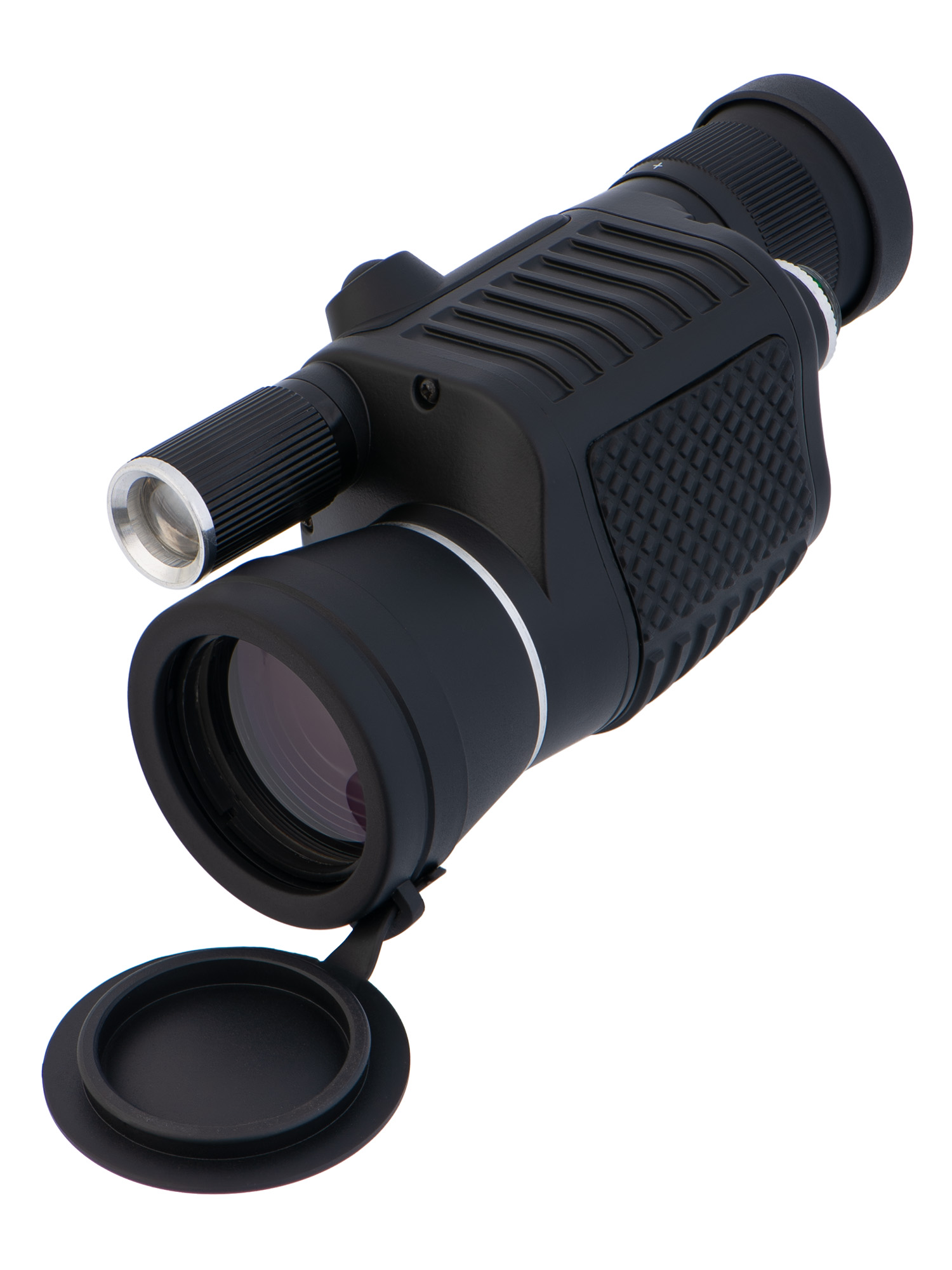 Монокуляр 12х40 с фонариком и компасом, чёрный, чехол