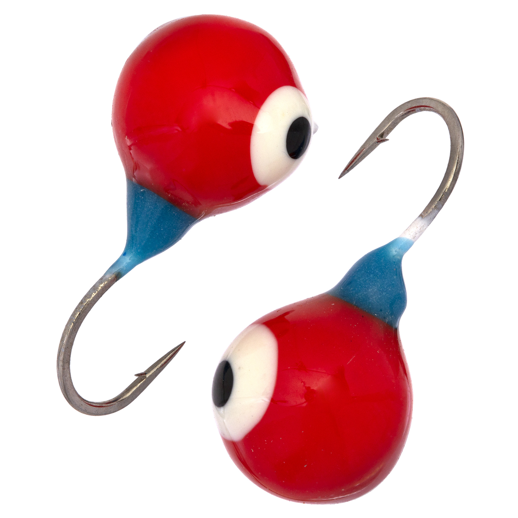 Дробинка с ушком d 3,0 мм, вес 0,3 гр, красная с белым-черным глазком /10 шт/