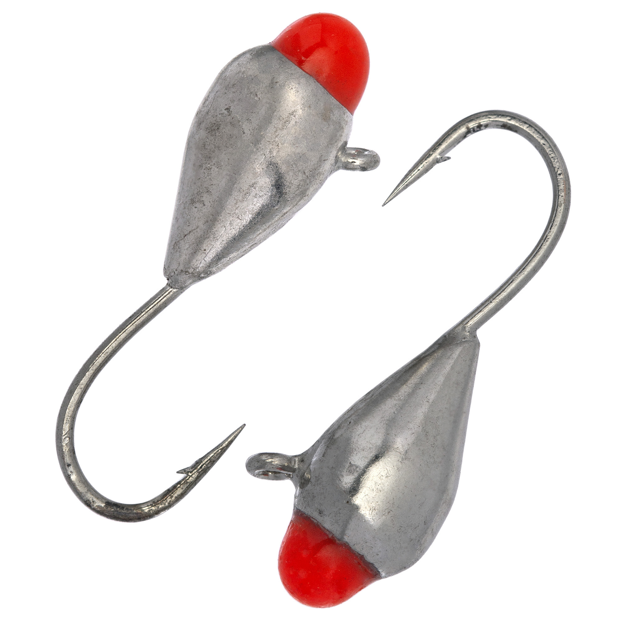 Капля с ушком d 3,0 мм, вес 0,5 гр, серебро с красной каплей /10 шт/