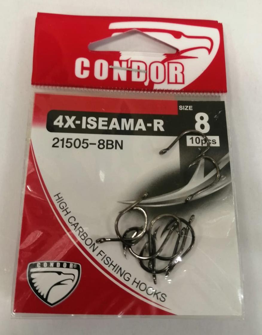 Крючок Condor 4X-Iseama-Ring №8 (рос.разм.) BN (50 шт./упак)
