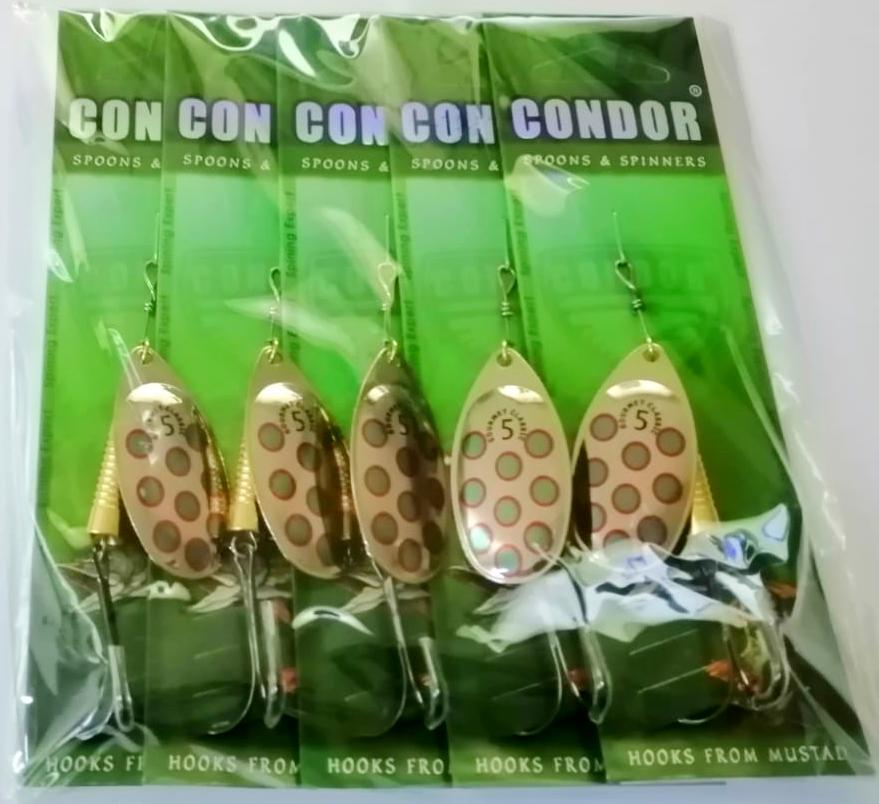 Блесна вращающаяся Condor Gourmet Classic размер 5, вес 12,0 гр, цвет 515 (5шт)