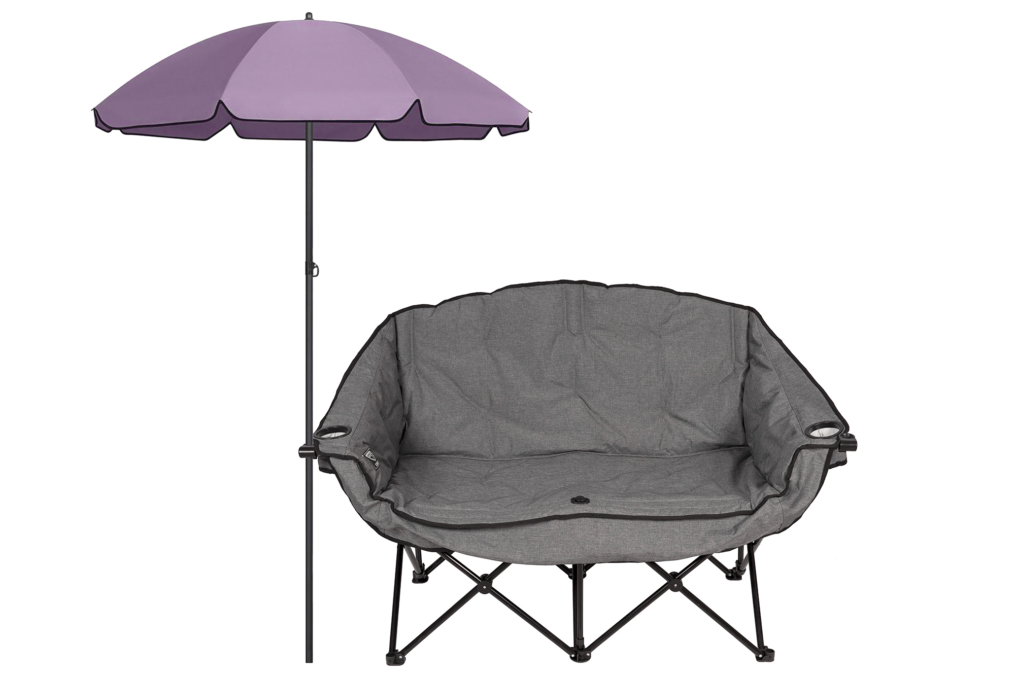 Кресло складное кемпинговое "KYODA" двухместное р.50*34*98 см, цвет серый Кресло складное кемпинговое "KYODA" двухместное р.50*34*98 см, цвет серый