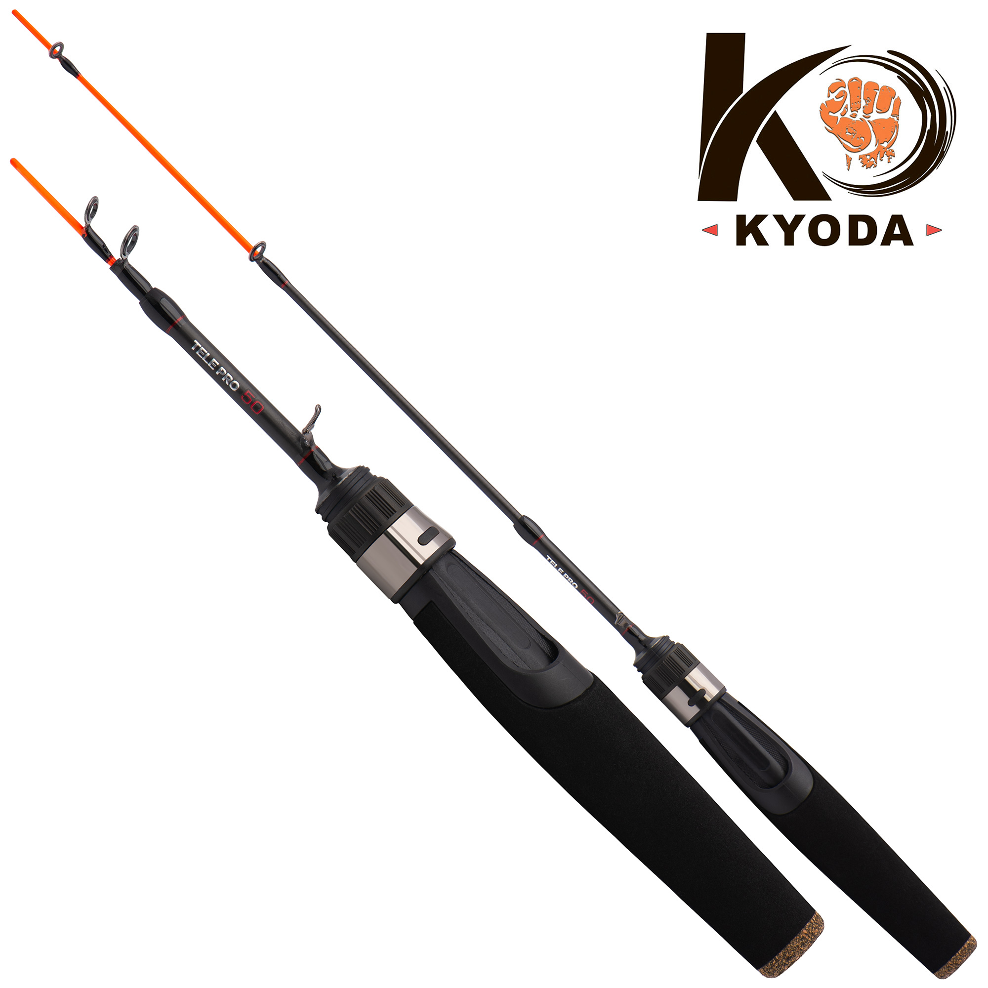 Удочка зимняя "KYODA" PIKE ROD, телескопическая, углепластик,  50 см