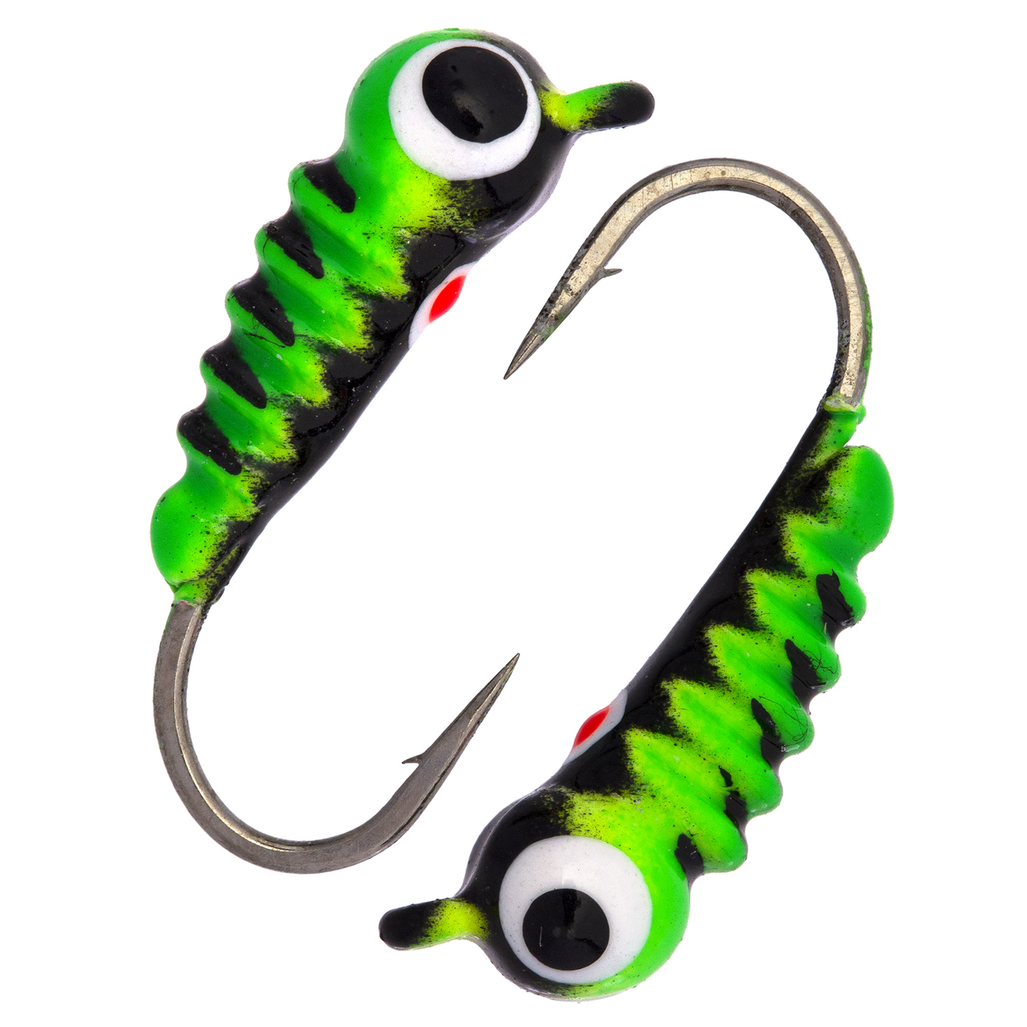 Куколка размер M, вес 0,5 гр, окраска зеленая с полосками +черная с точкой /10 шт/