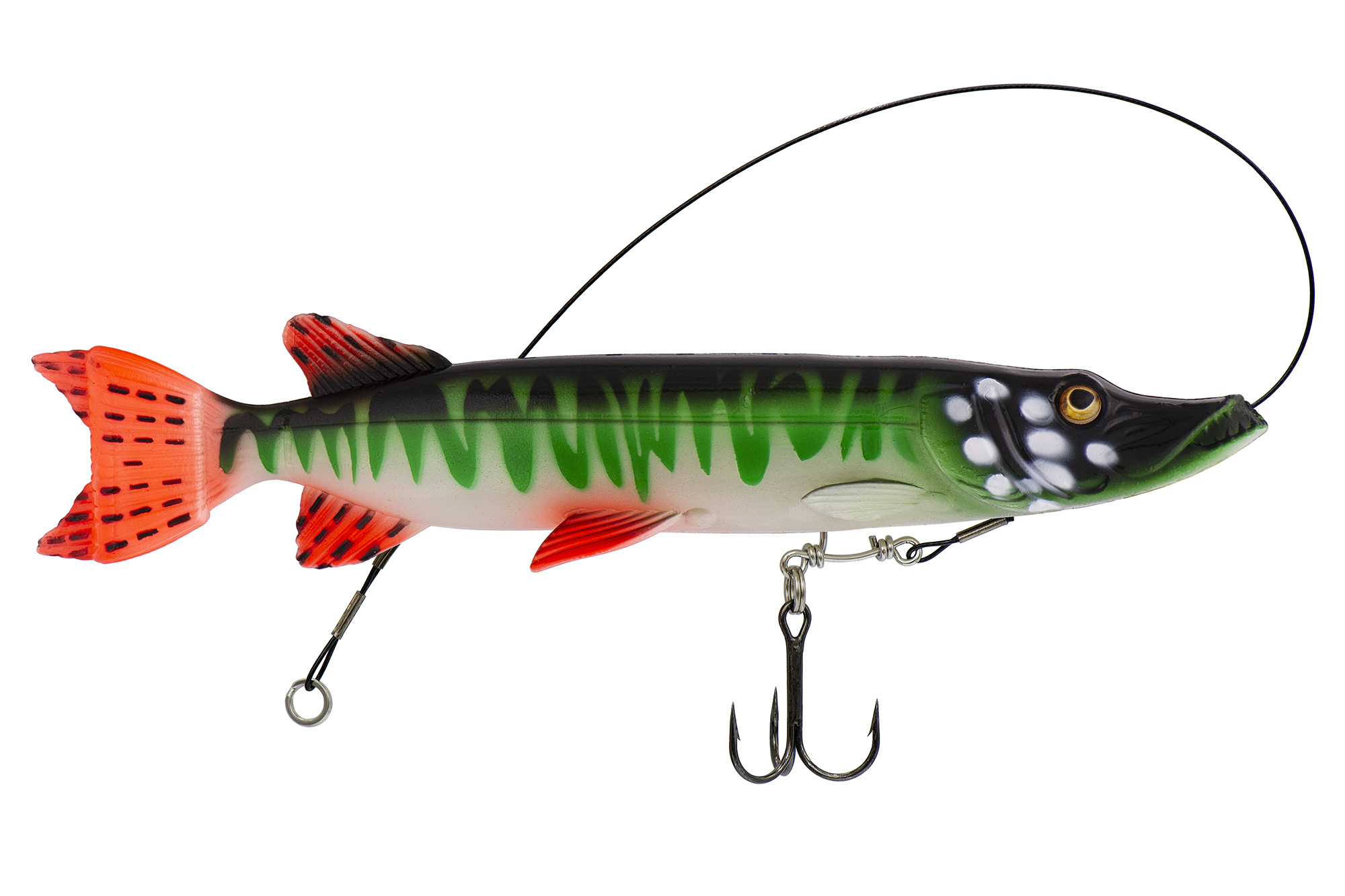 Виброхвост оснащенный KYODA LIVE PIKE, размер 190 мм, вес 60 гр, цвет 057, 1 шт