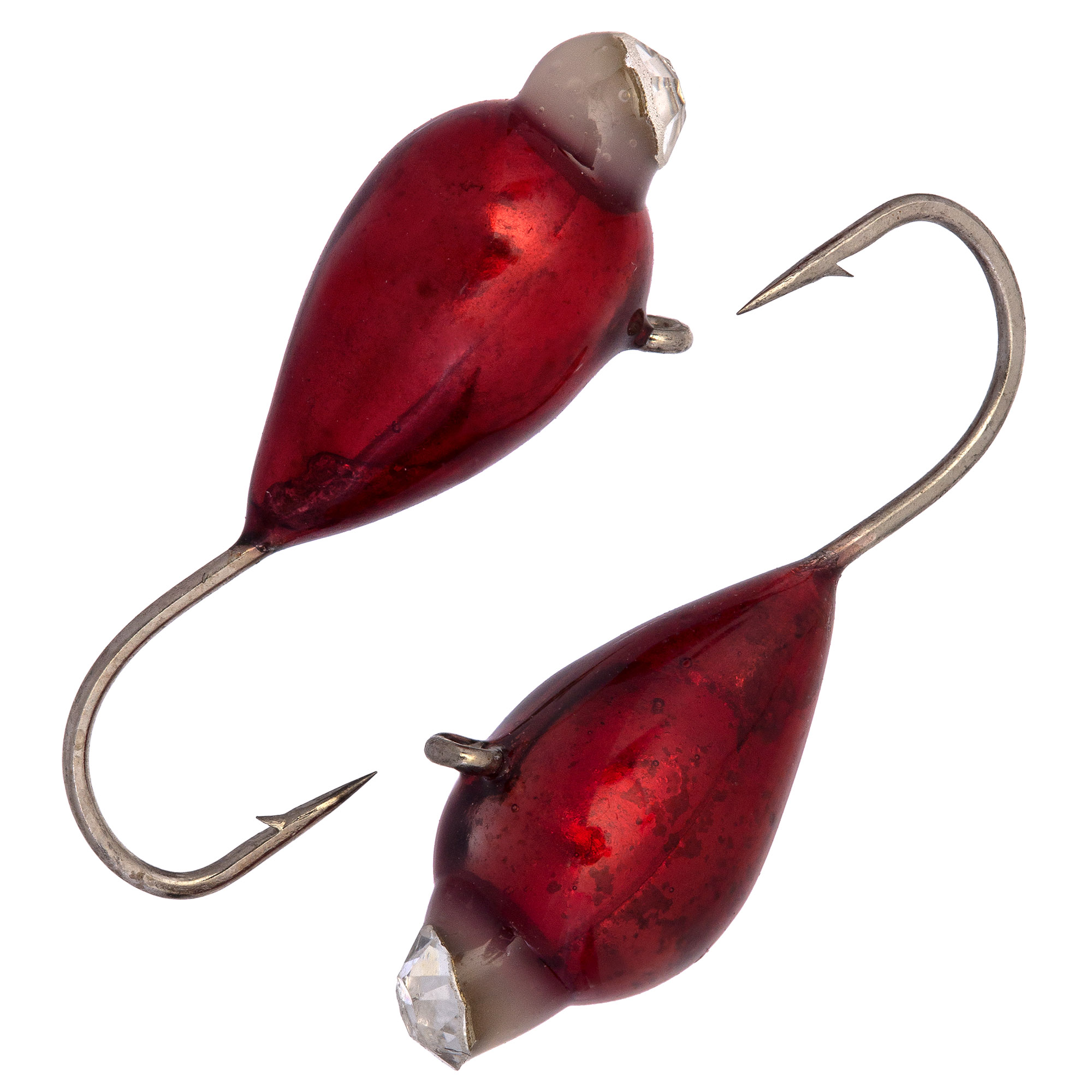 Капля с ушком d 5,0 мм, вес 1,8 гр, обмазка с камнем вишня /10 шт/