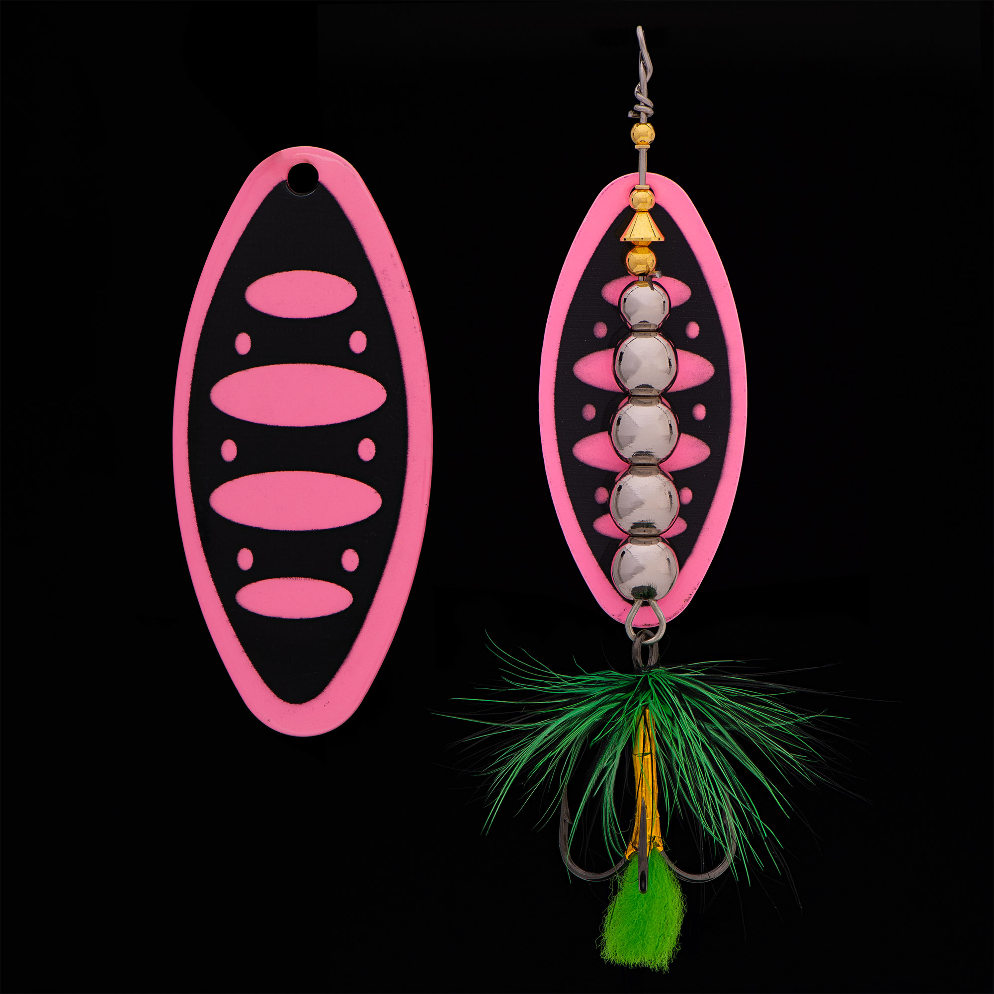 Блесна KYODA  в индивидуальной упаковке, вращающаяся, размер 4, вес 25,0 гр, цвет 002