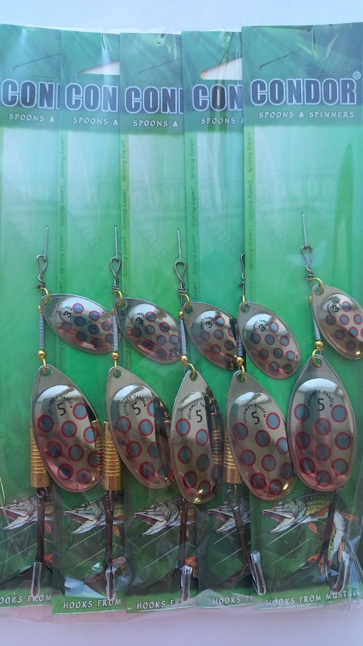 Блесна вращающаяся Condor Gourmet Tandem размер 5, вес 12,0 гр, цвет 515 (5шт)