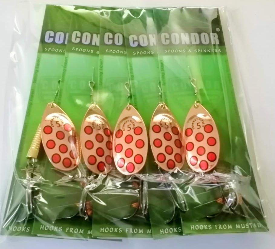 Блесна вращающаяся Condor Gourmet Classic размер 5, вес 12,0 гр, цвет 514 (5шт)