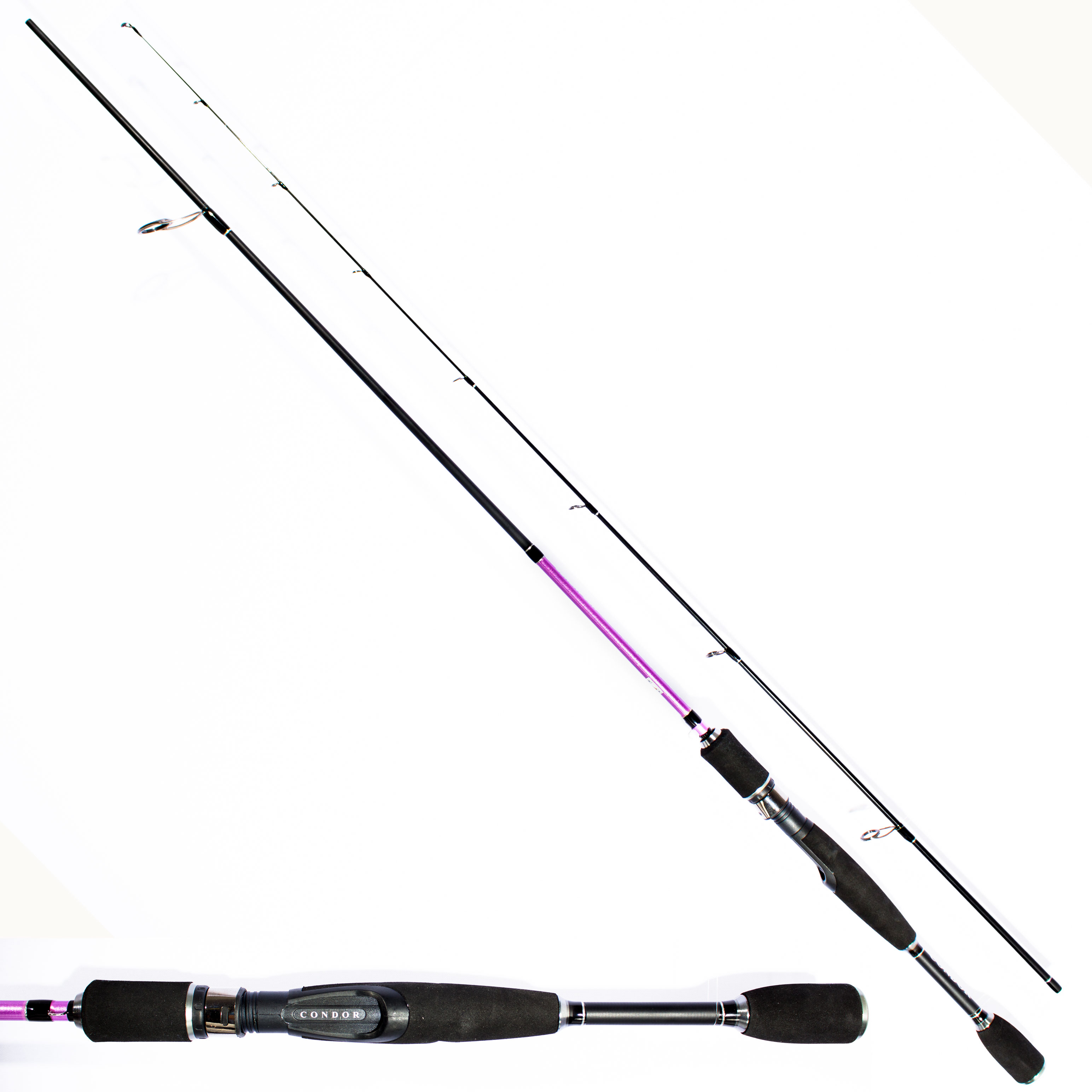 Спиннинг Condor Black Point длина 1,98 м, тест 1-6 гр, carbon IM-8, штекер