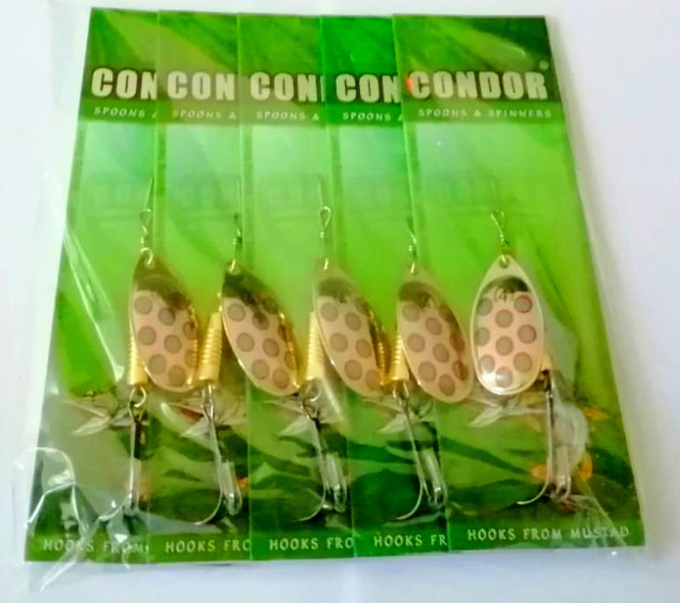 Блесна вращающаяся Condor Gourmet Classic размер 4, вес 10,0 гр, цвет 516 (5шт)