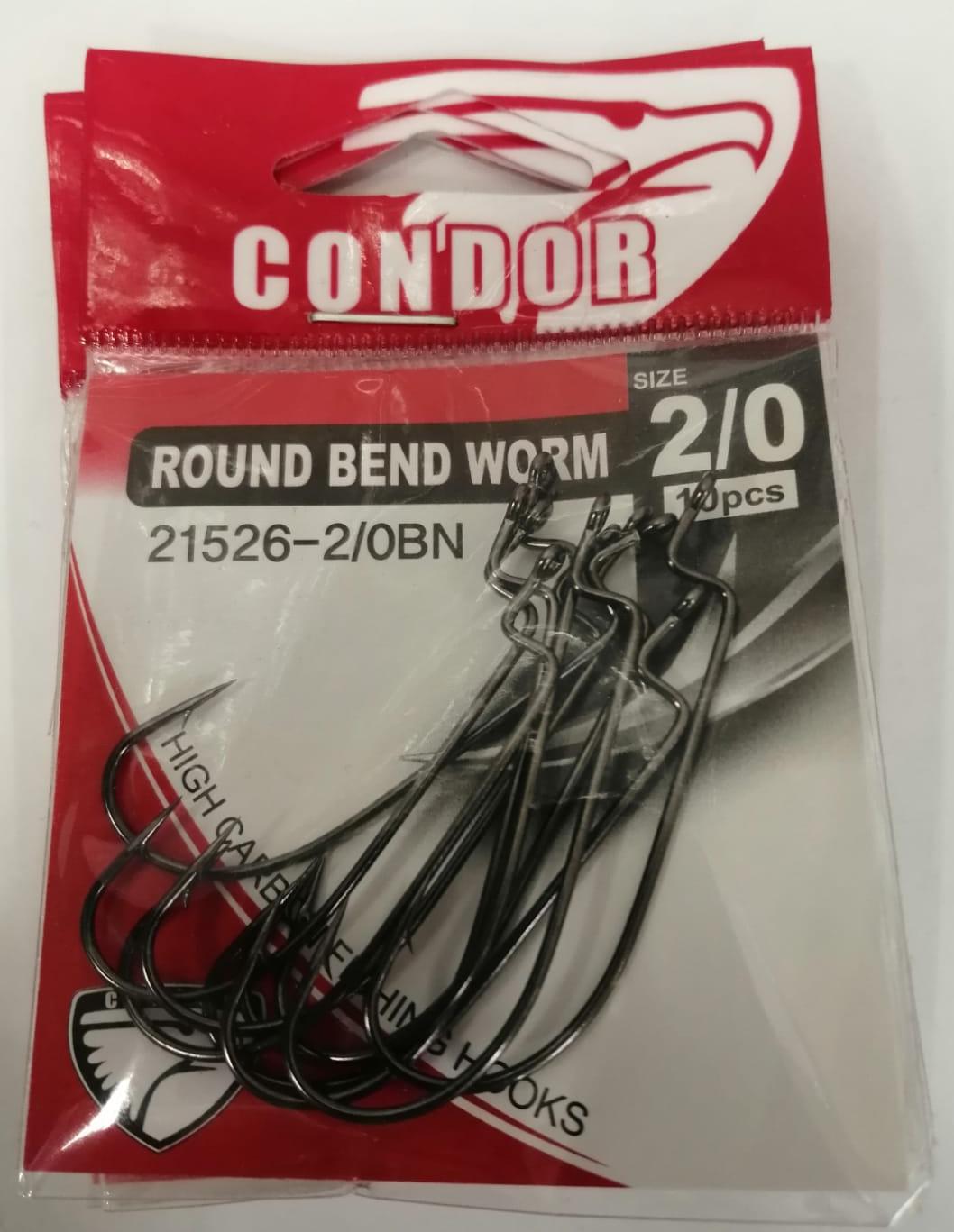 Крючок Condor Round Bend Worm, №2/0 BN (50 шт./упак.) Корея