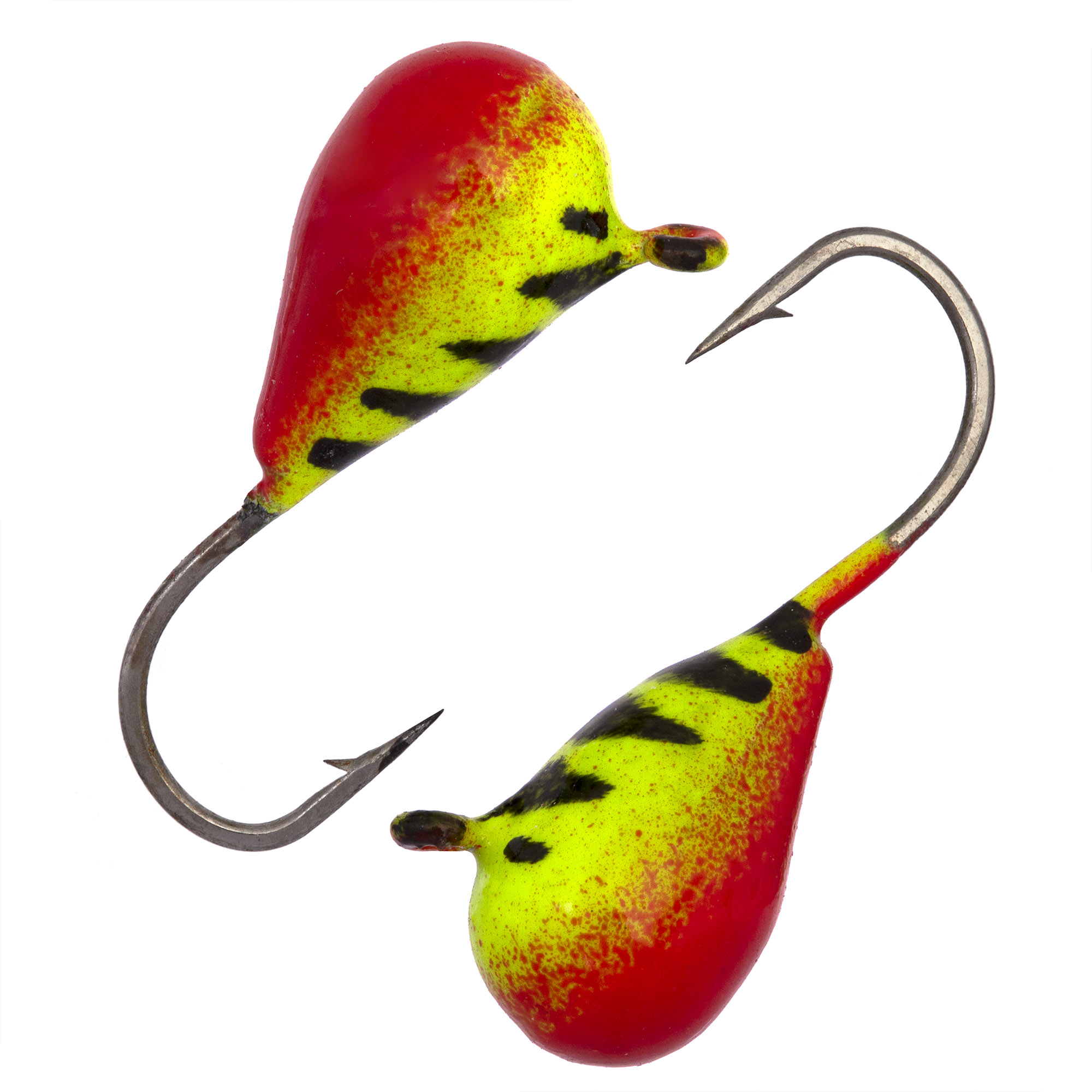 Капля с ушком d 3,0 мм, вес 0,5 гр, окраска красно-лимонная с полосками /10 шт/