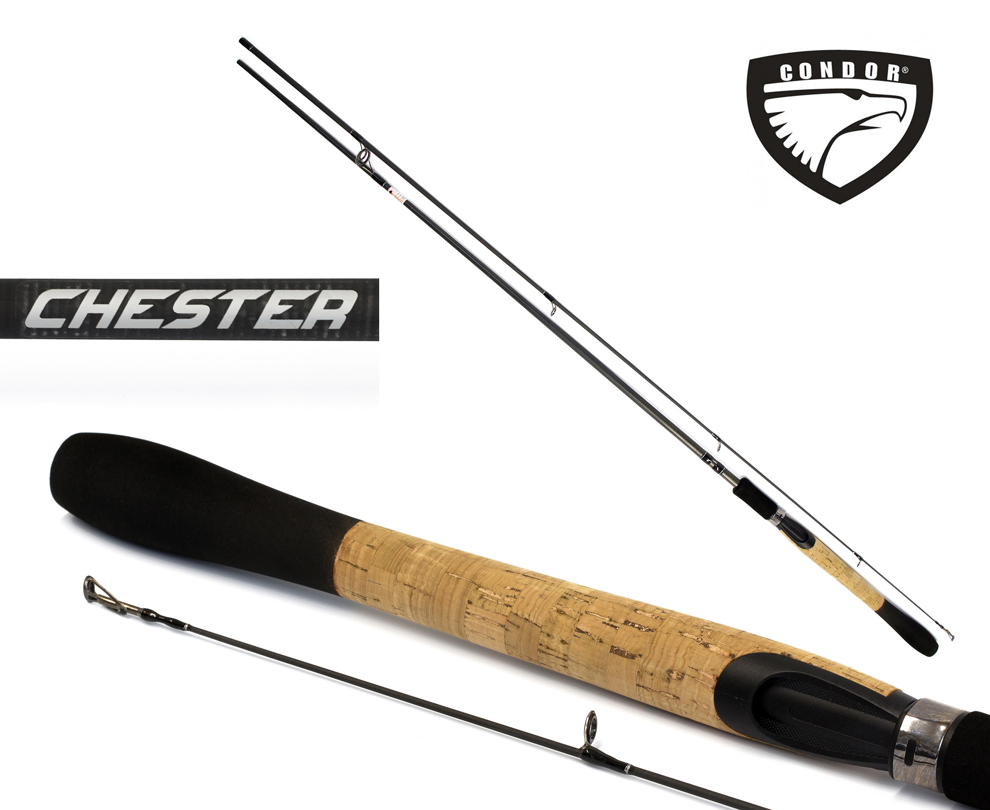 Спиннинг Condor "Chester" длина 2.75 м, тест 10-30 гр, carbon IM8, штекер