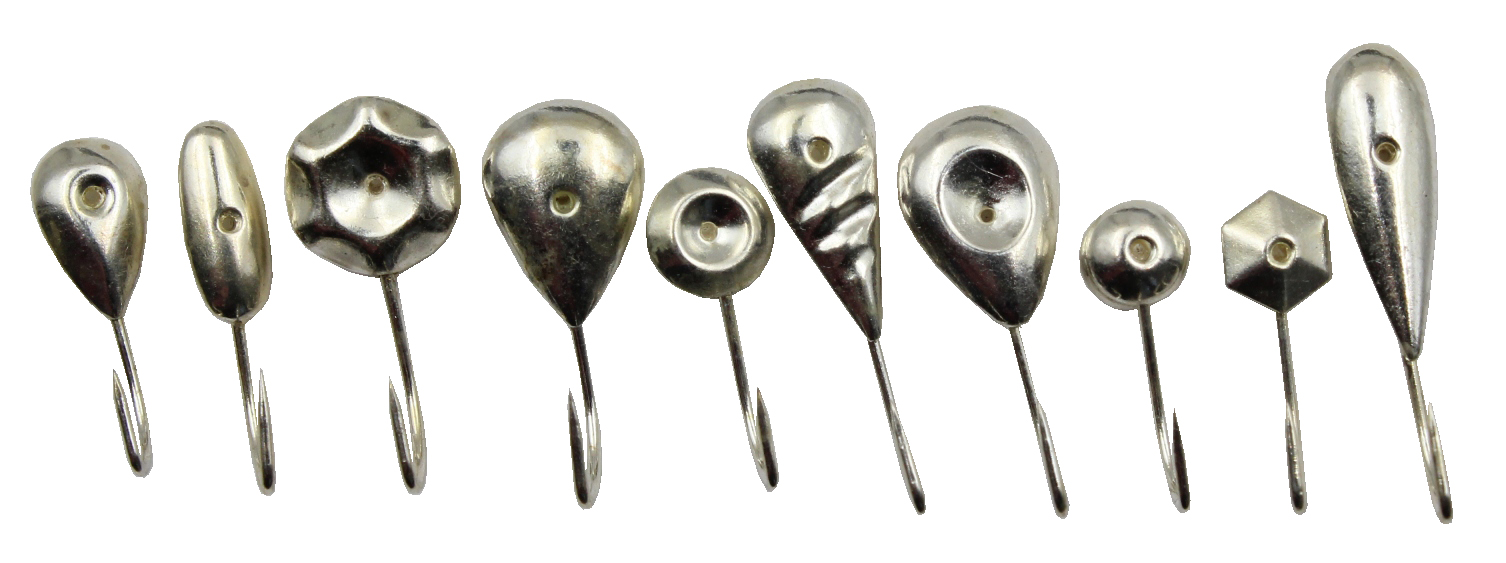 Мормышка паяная "РВС" ТИП-1SG, серебро, крючок Mustad /100 шт/